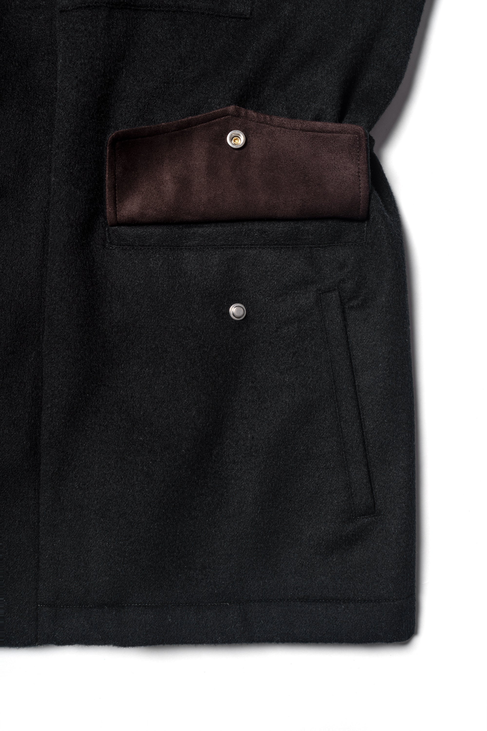 Black Silk Camel Hair Wool M65 Jacket #172