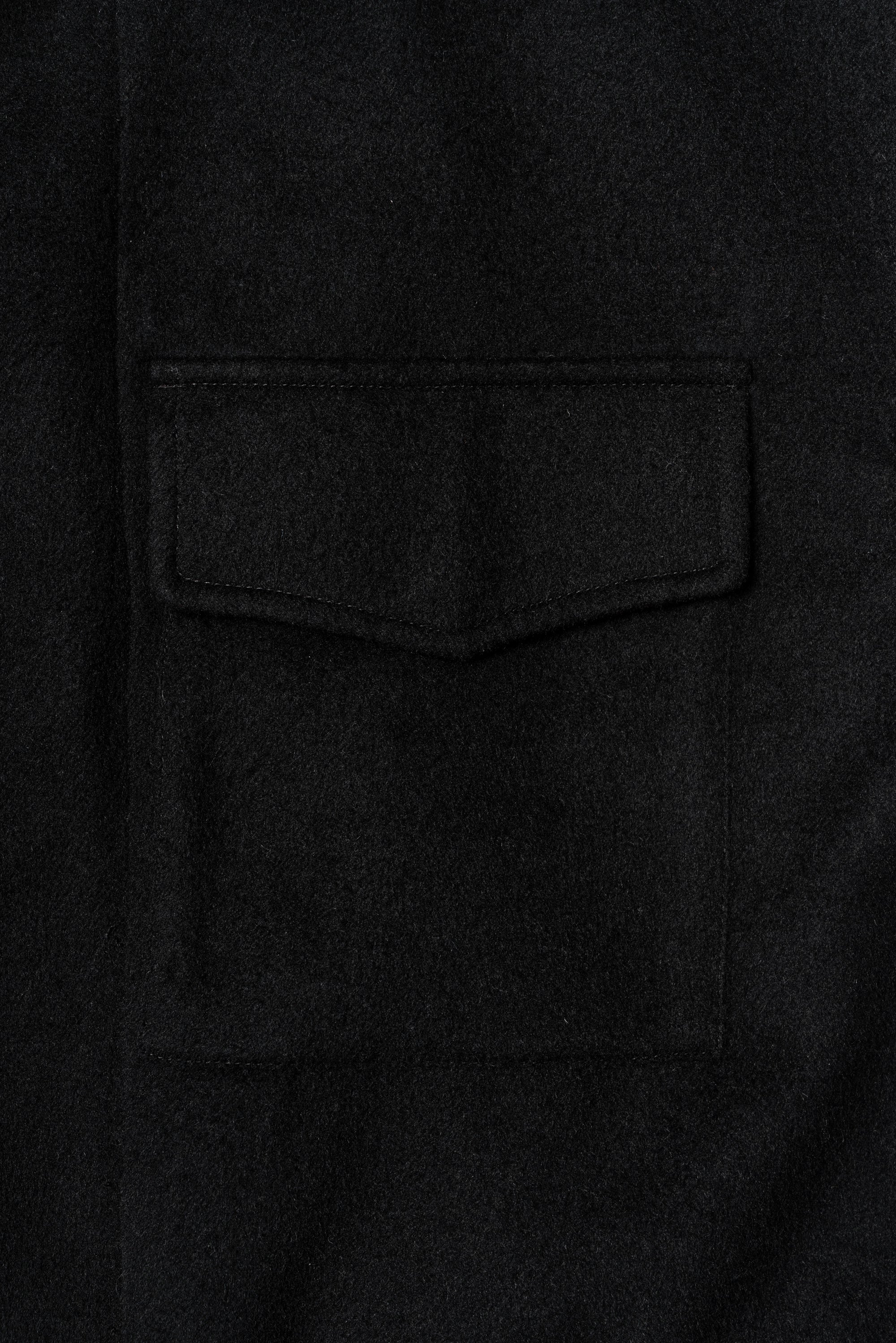 Black Silk Camel Hair Wool M65 Jacket #172