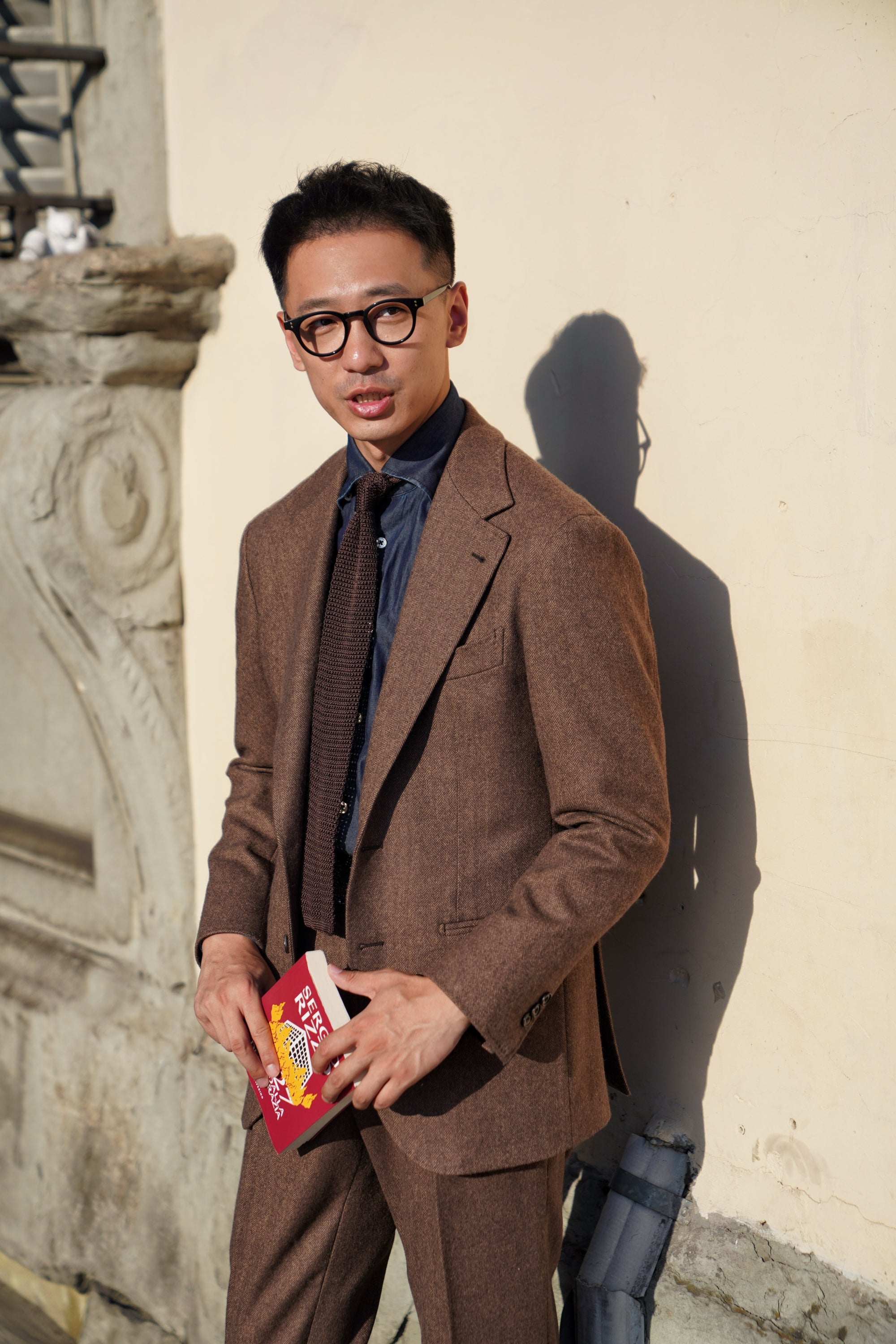 MTO Ochre Herringbone Flannel Suit #660