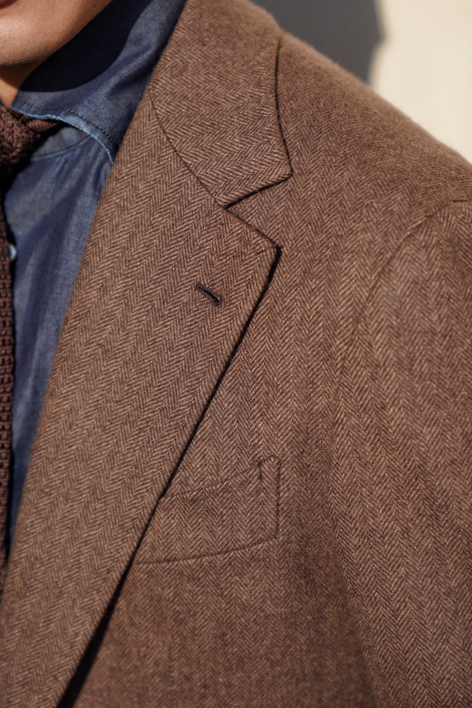 MTO Ochre Herringbone Flannel Suit #660