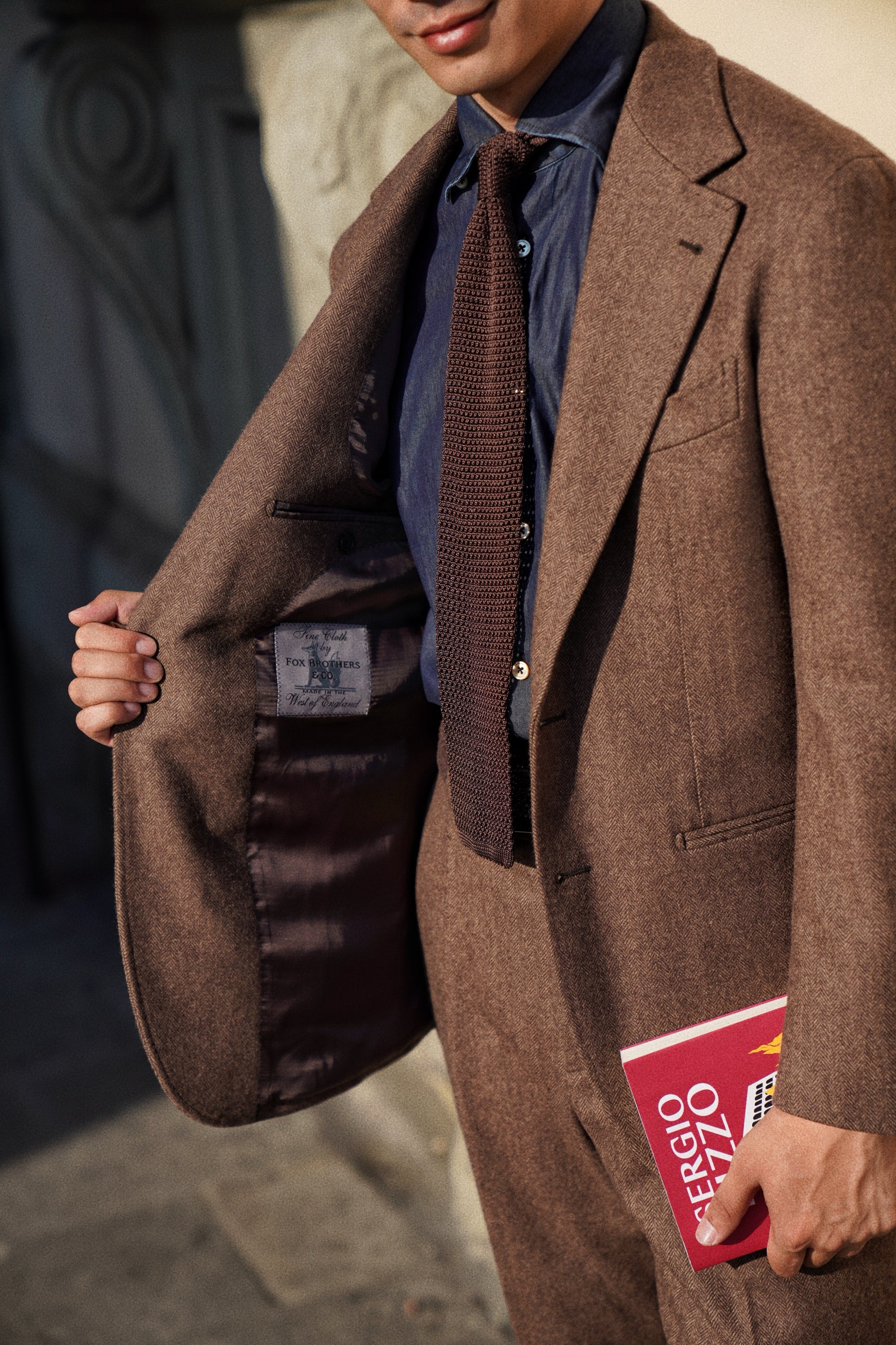 MTO Ochre Herringbone Flannel Suit #660