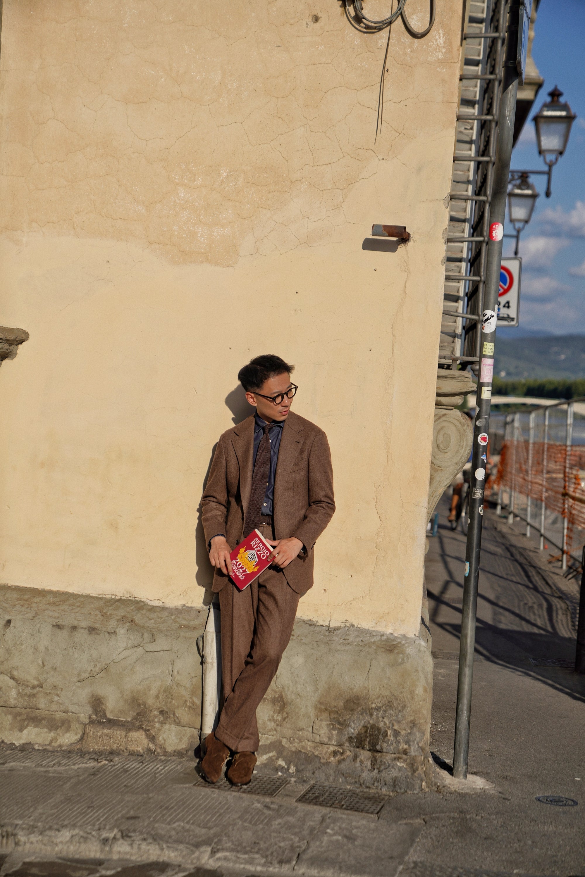 MTO Ochre Herringbone Flannel Suit #660