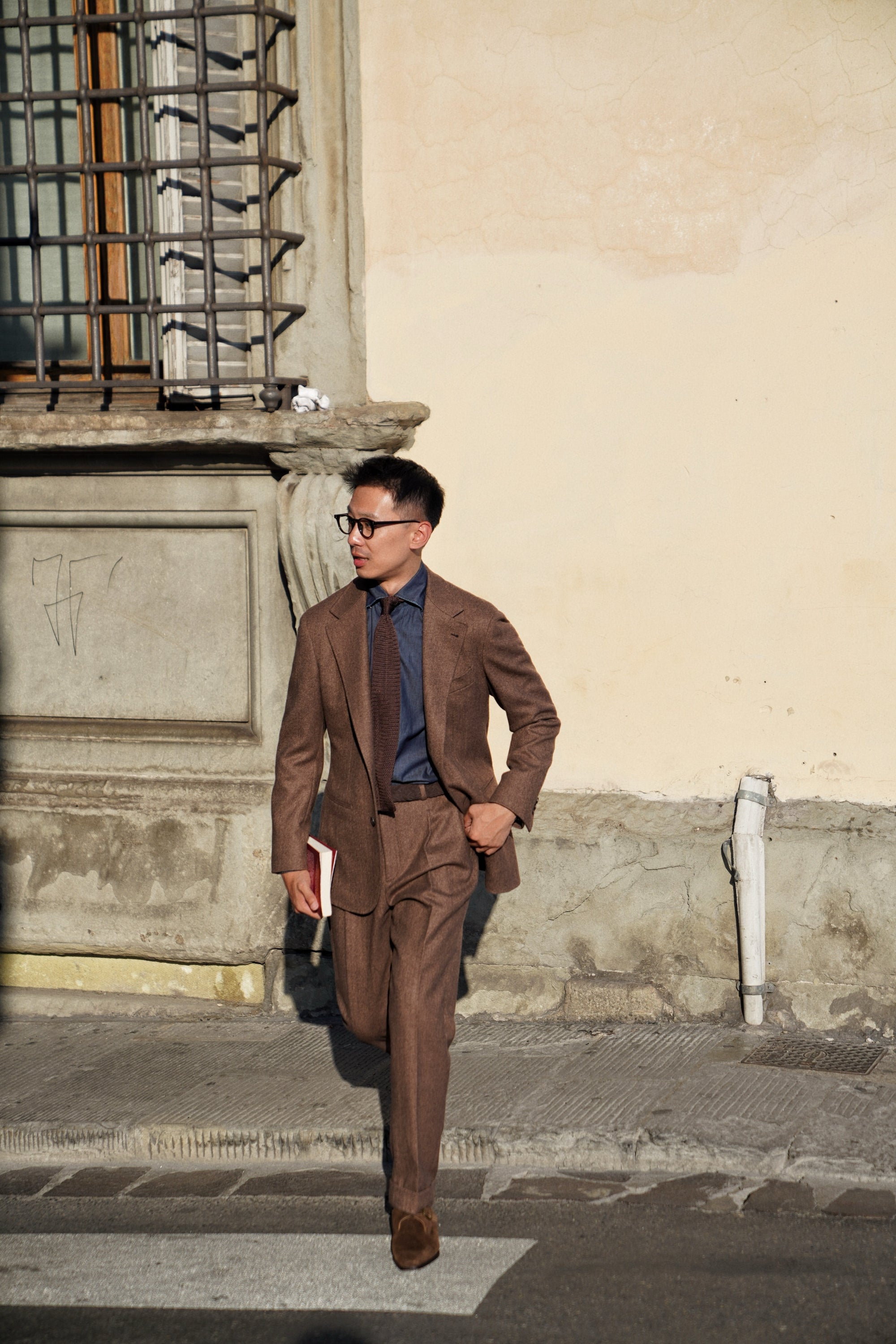 MTO Ochre Herringbone Flannel Suit #660