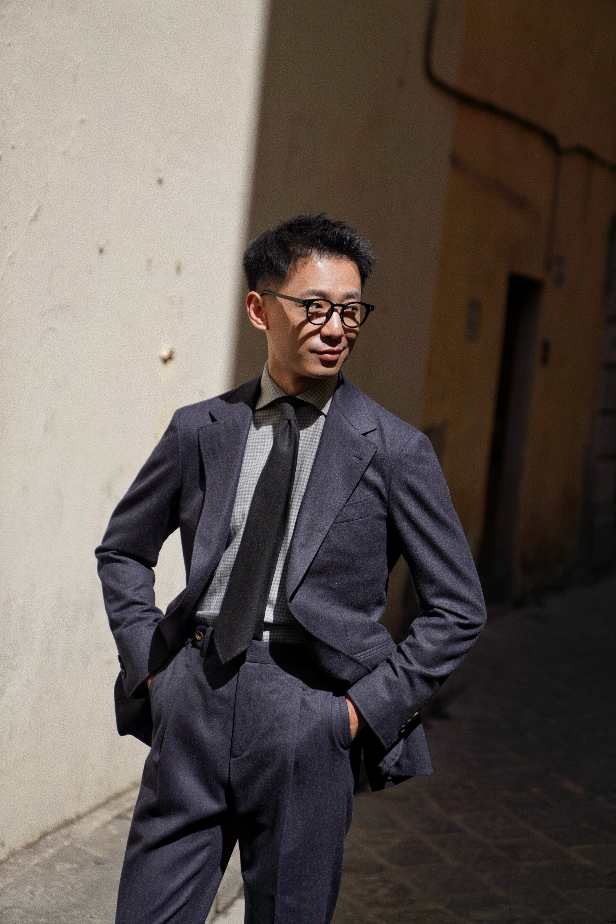 MTO Midnight Twill Worsted Flannel Suit #661