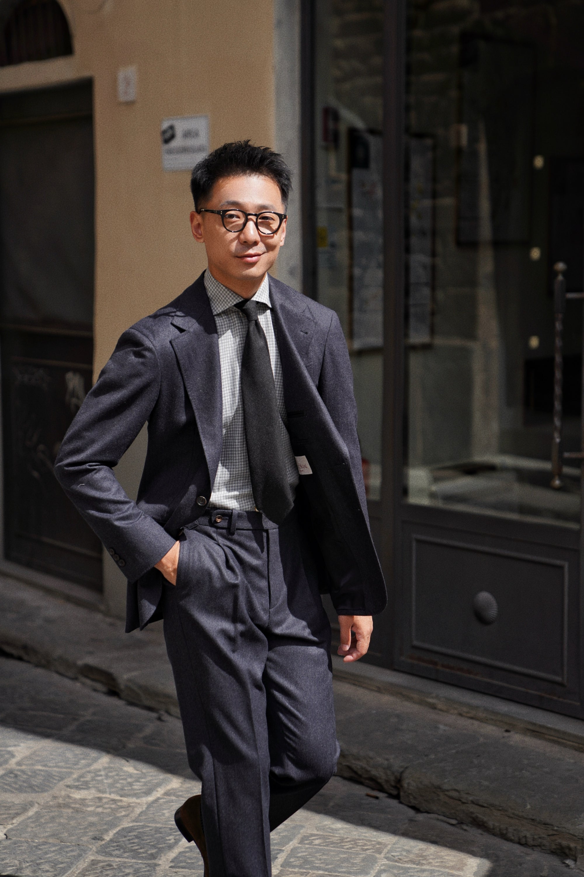 MTO Midnight Twill Worsted Flannel Suit #661