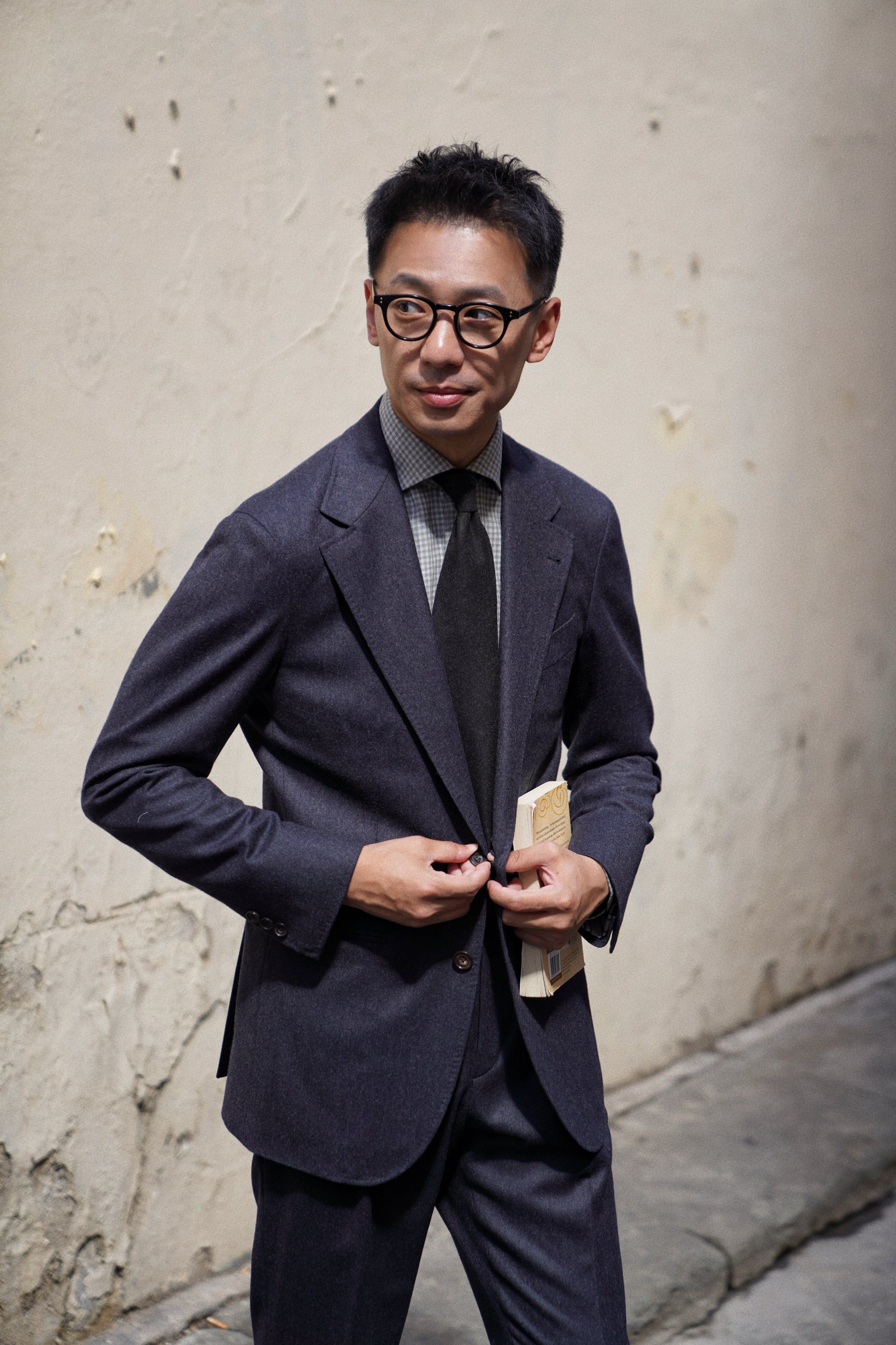 MTO Midnight Twill Worsted Flannel Suit #661