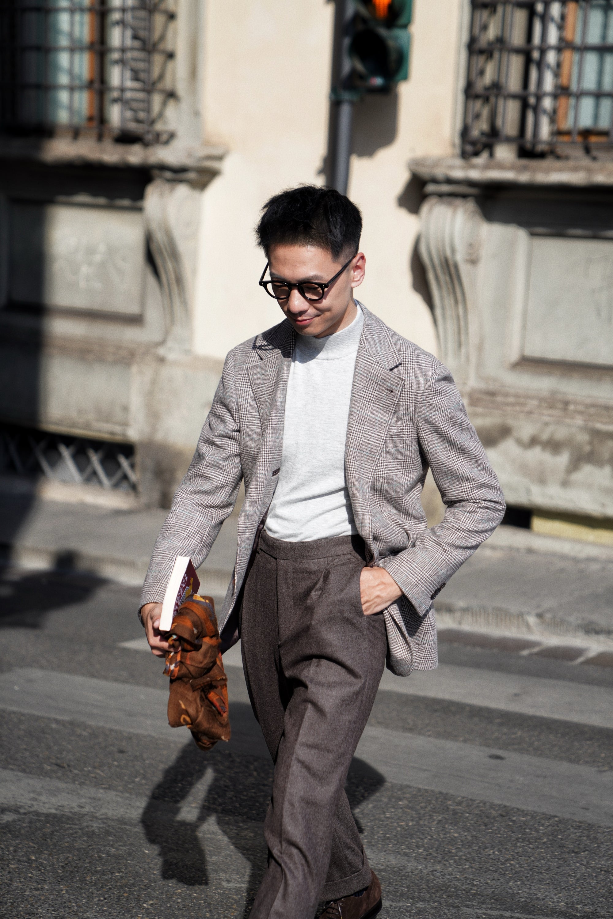 MTO Taupe Glen Check Flannel Jacket #658