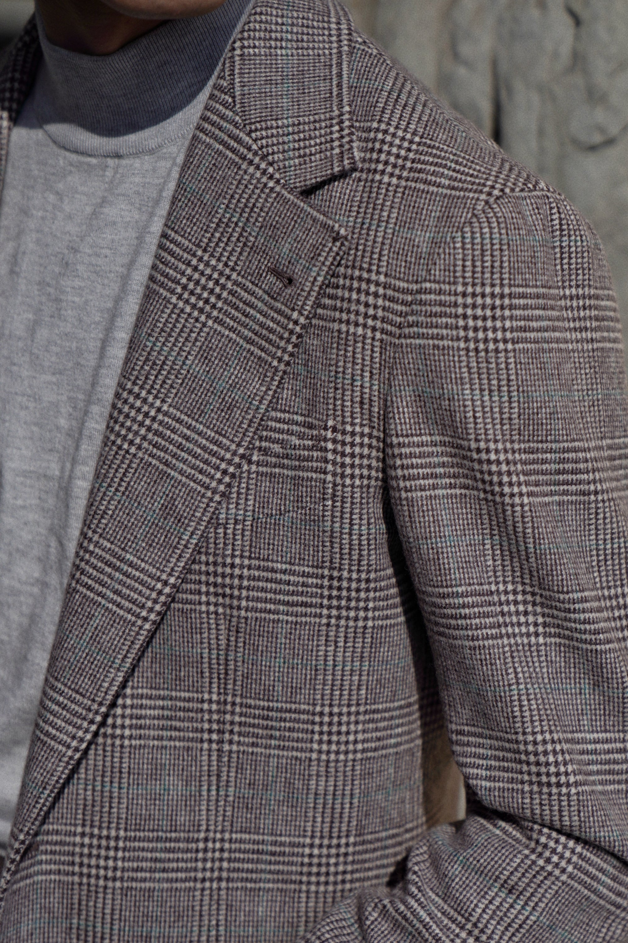 MTO Taupe Glen Check Flannel Jacket #658