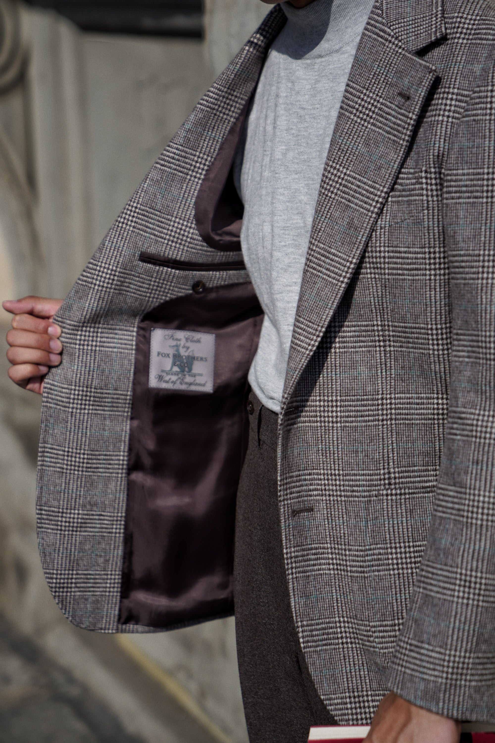 MTO Taupe Glen Check Flannel Jacket #658