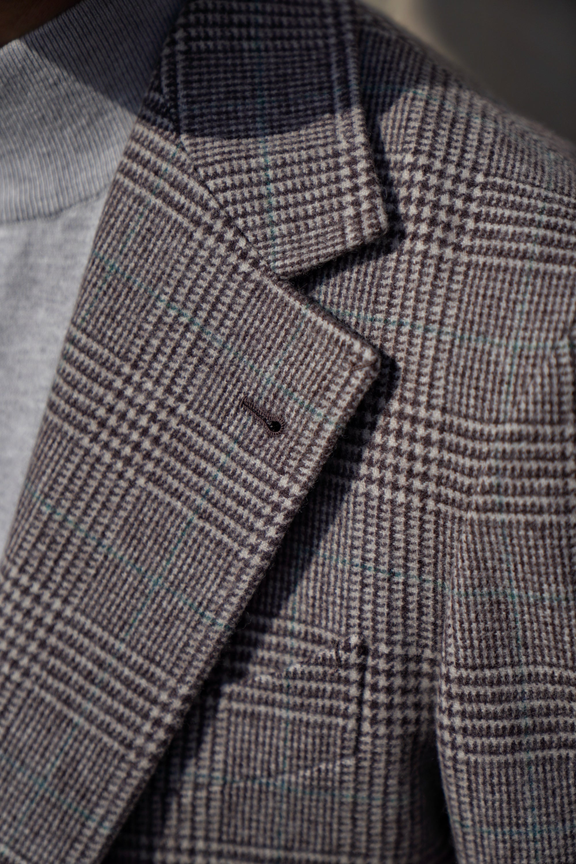 MTO Taupe Glen Check Flannel Jacket #658