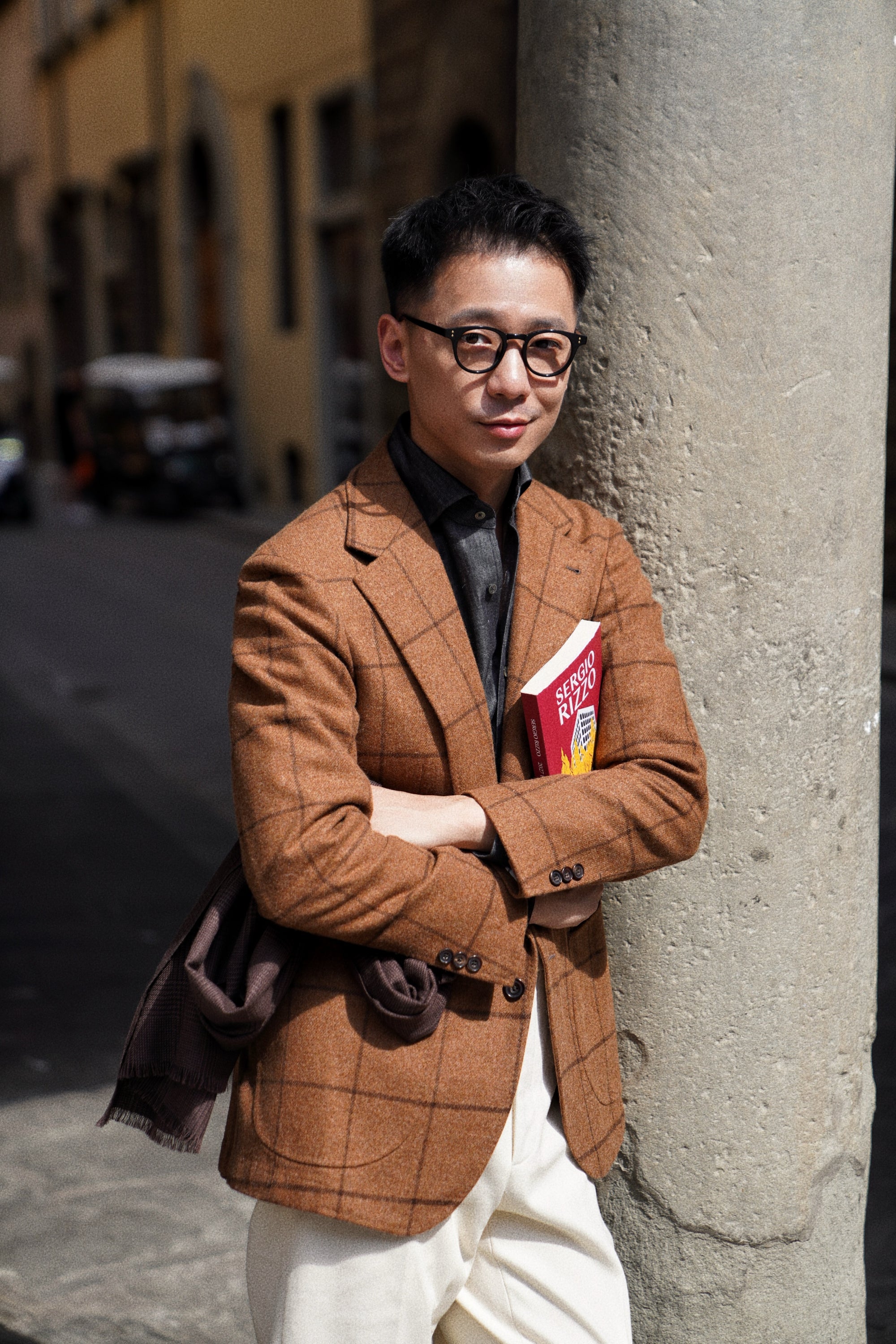 MTO Tobacco Windowpane Flannel Jacket #633