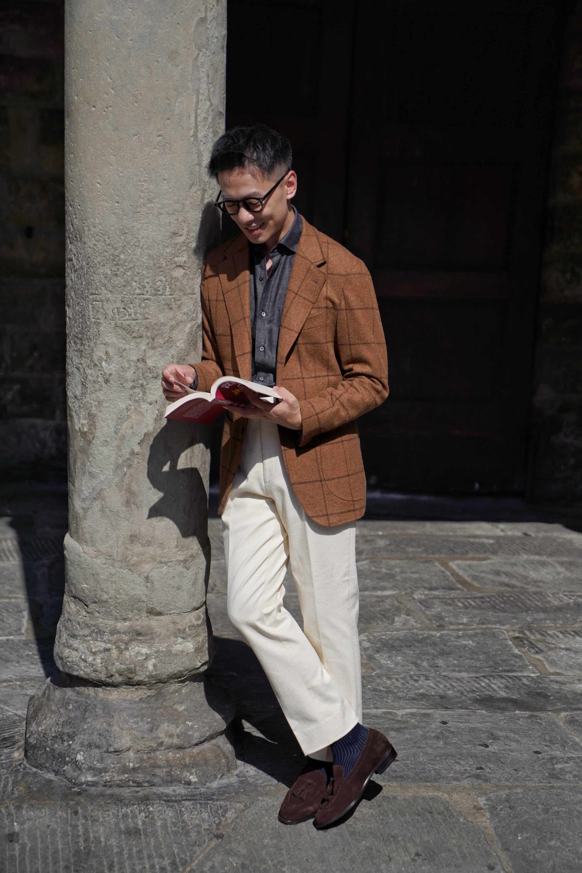 MTO Tobacco Windowpane Flannel Jacket #633