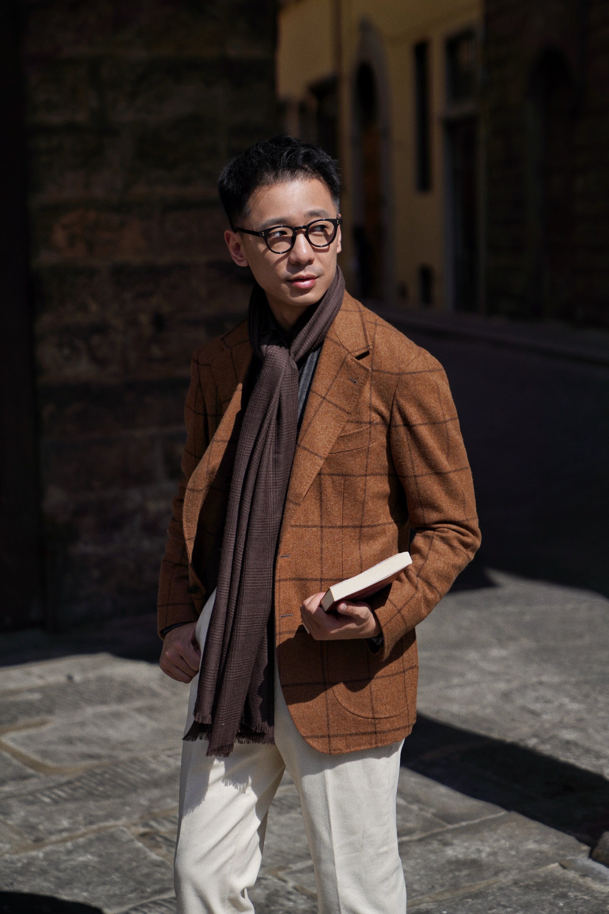 MTO Tobacco Windowpane Flannel Jacket #633