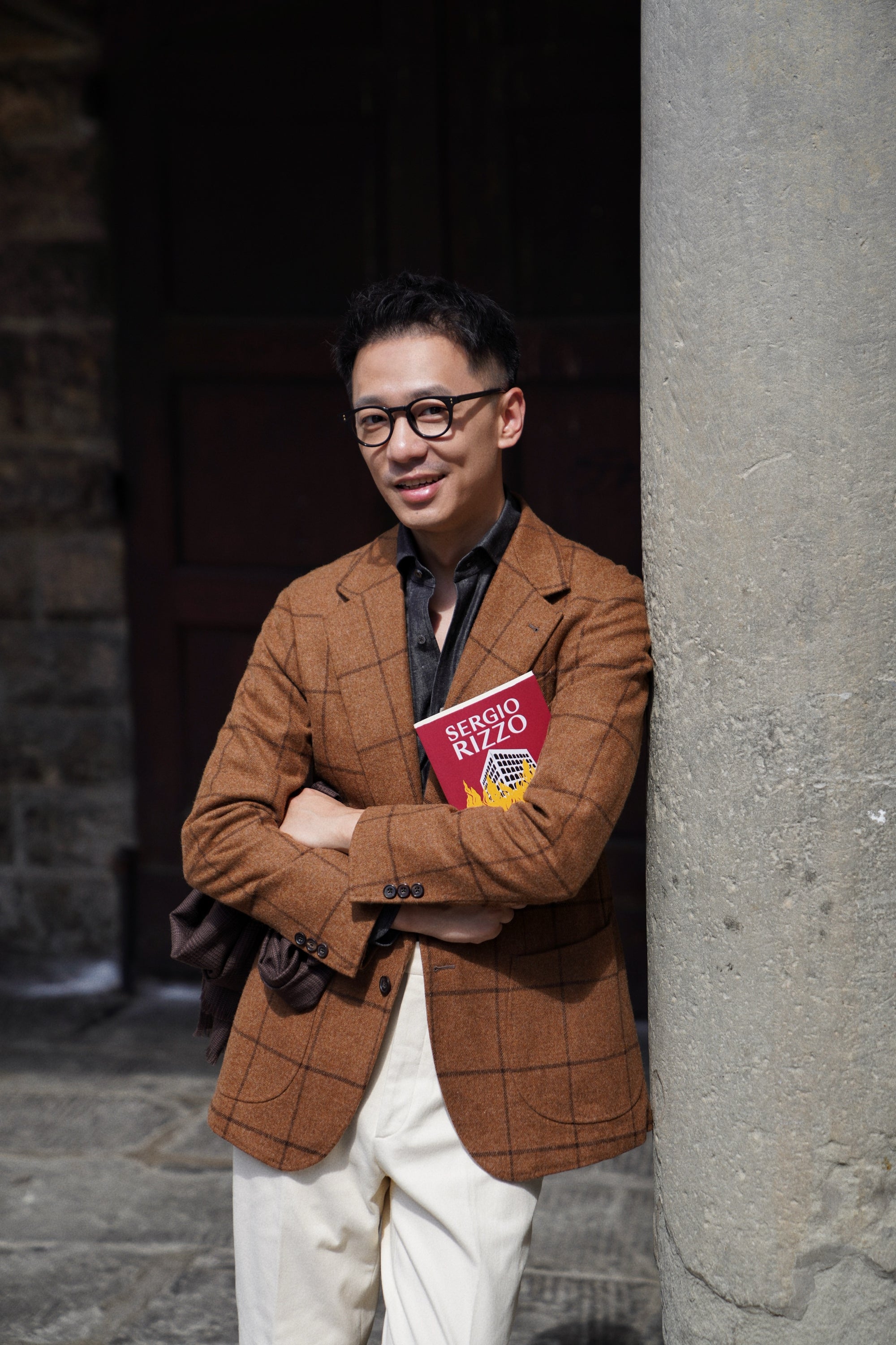 MTO Tobacco Windowpane Flannel Jacket #633