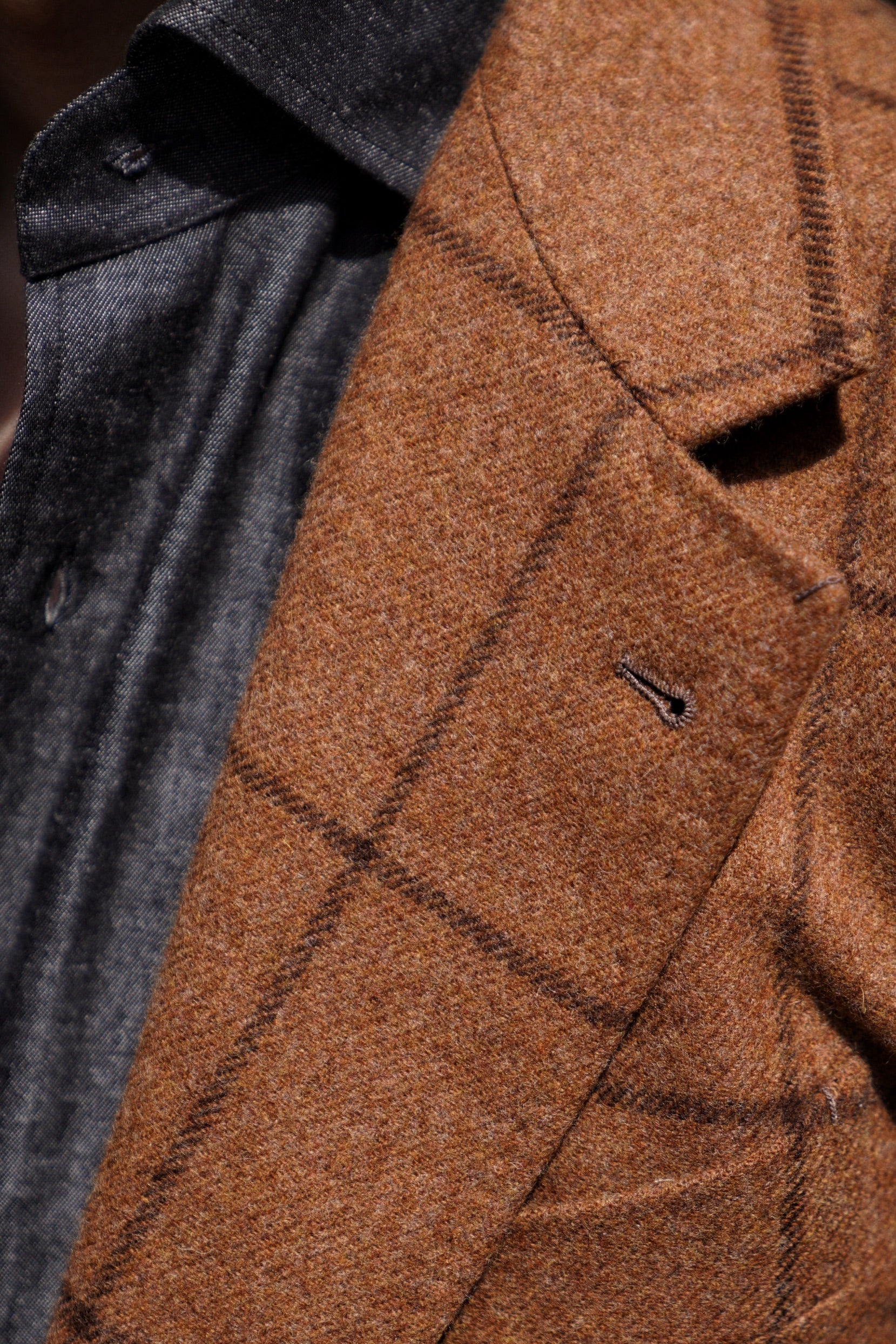 MTO Tobacco Windowpane Flannel Jacket #633