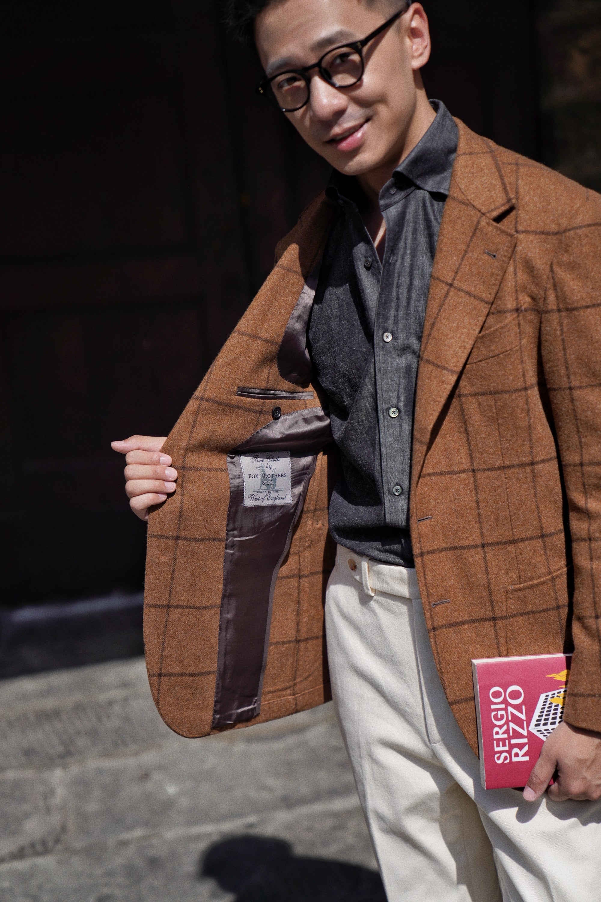 MTO Tobacco Windowpane Flannel Jacket #633