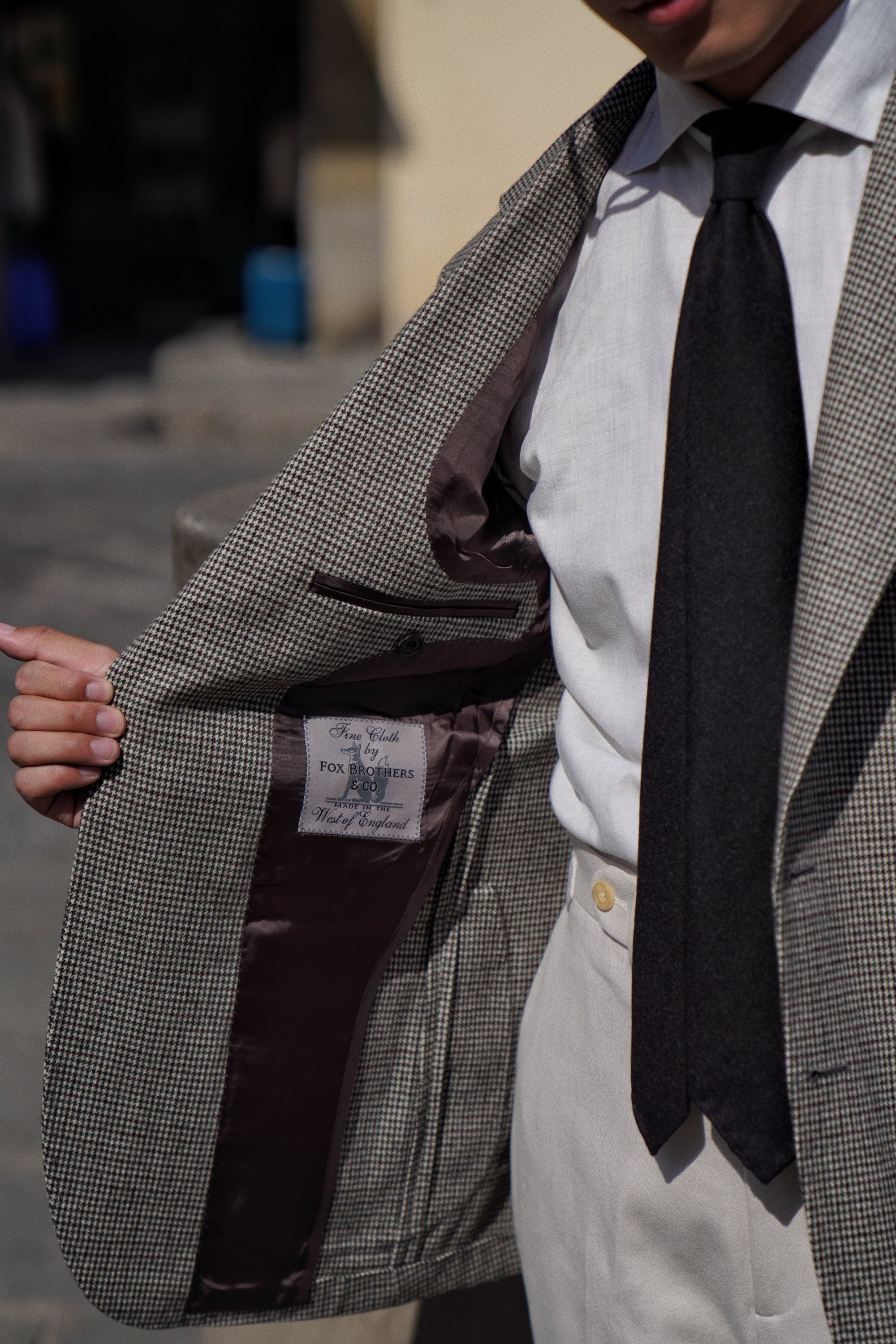 MTO Cream Green Houndstooth Flannel Jacket #632