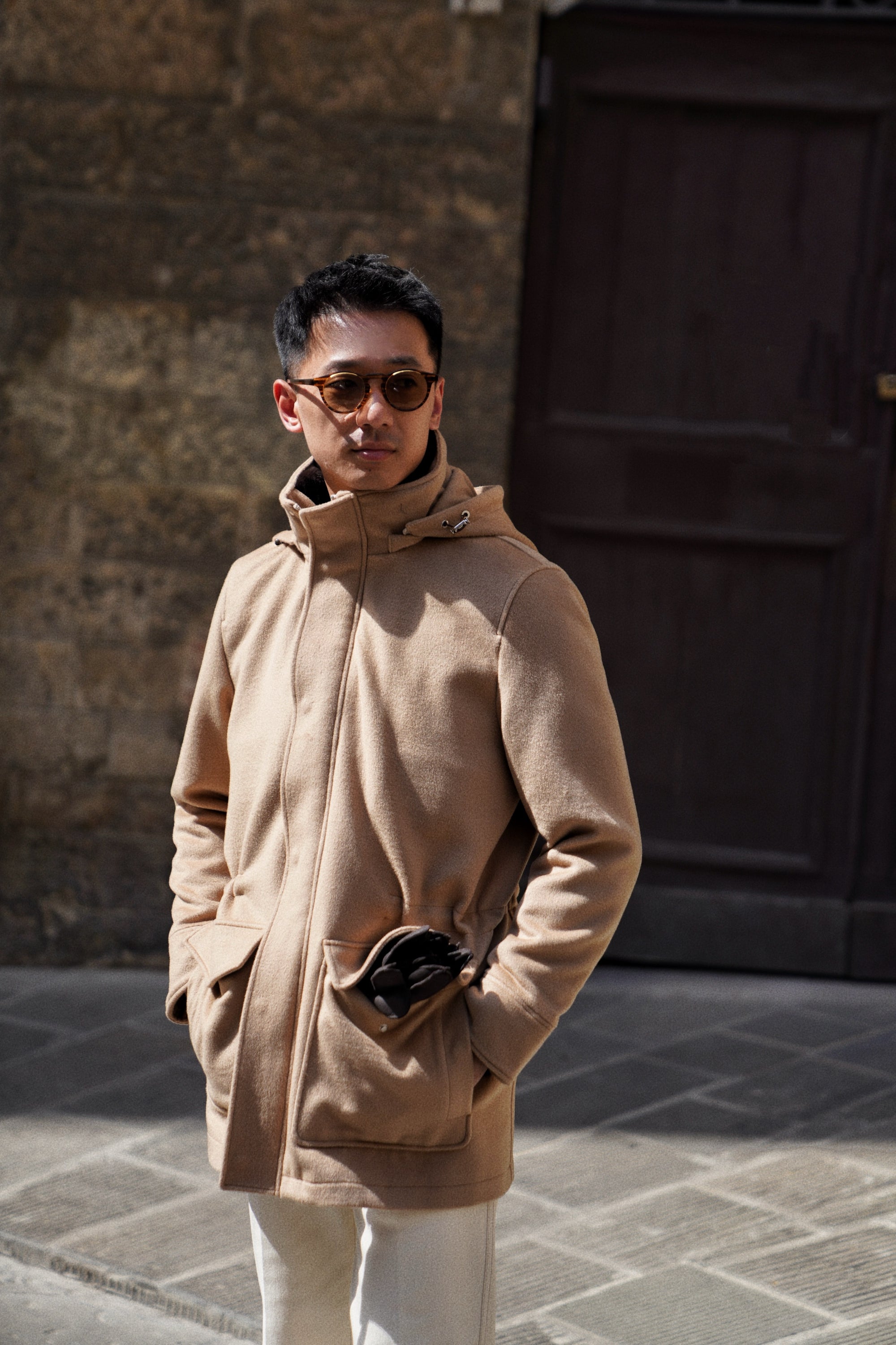 Camel Wool Cashmere Parka #155