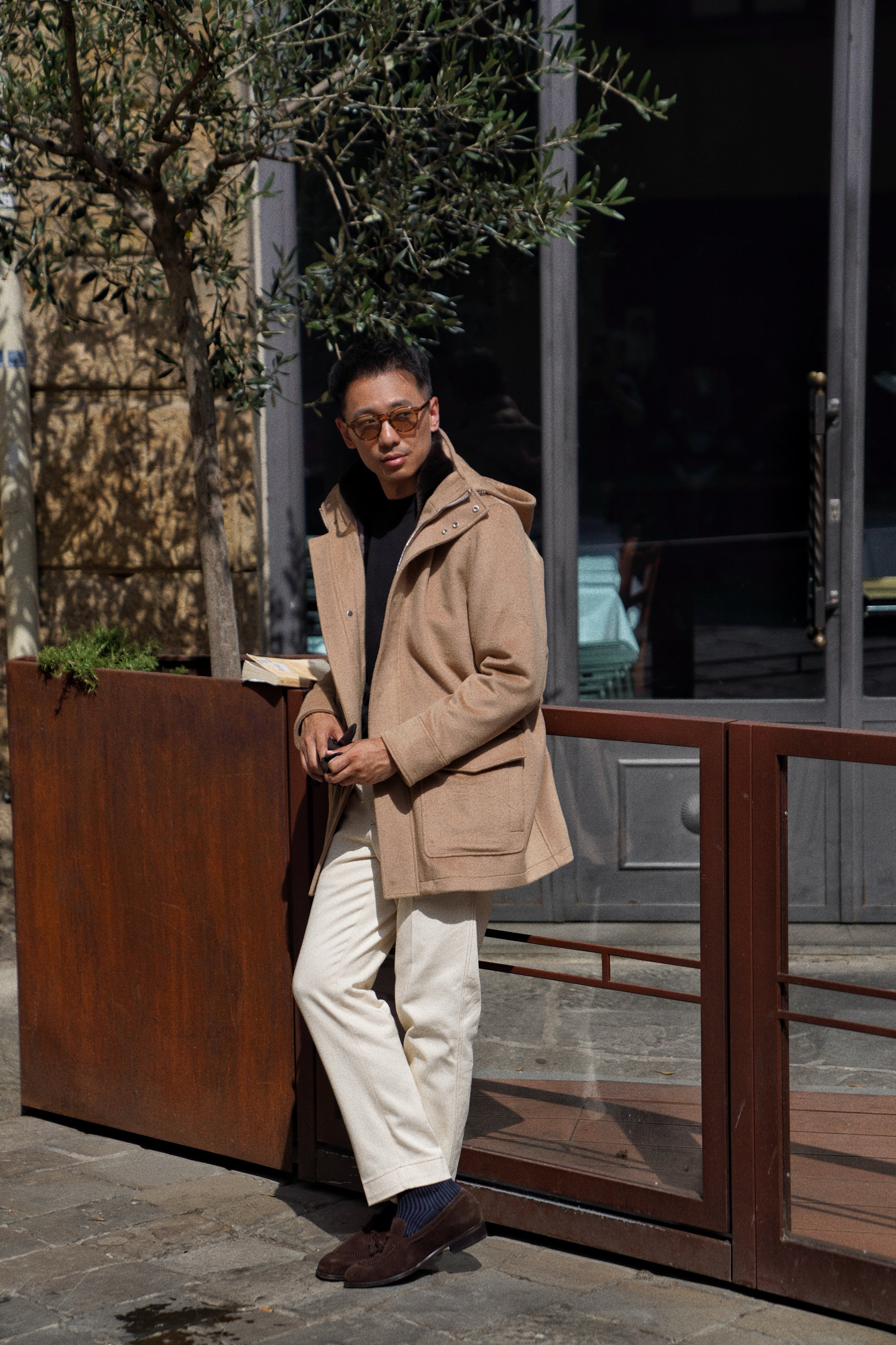 Camel Wool Cashmere Parka #155