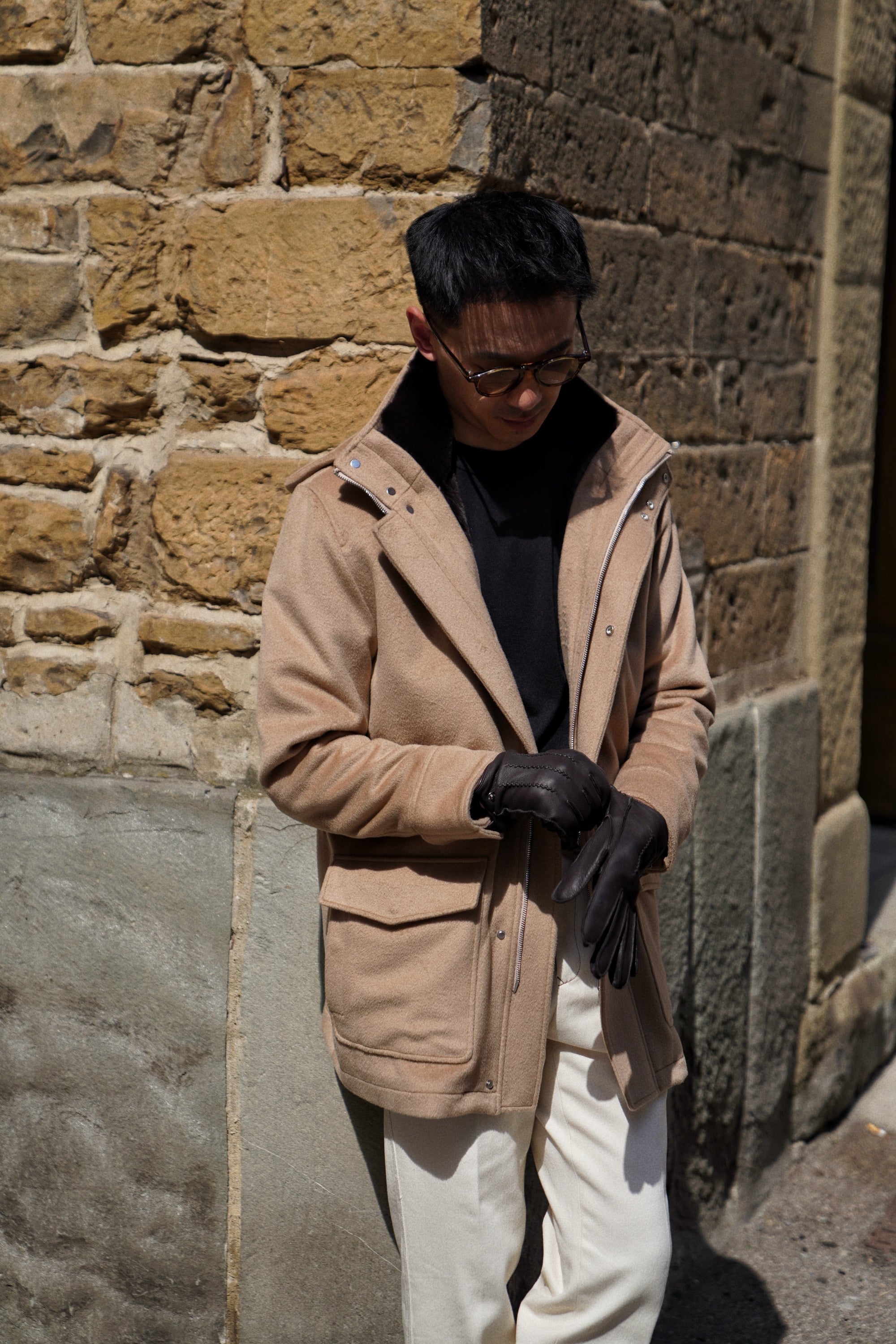 Camel Wool Cashmere Parka #155