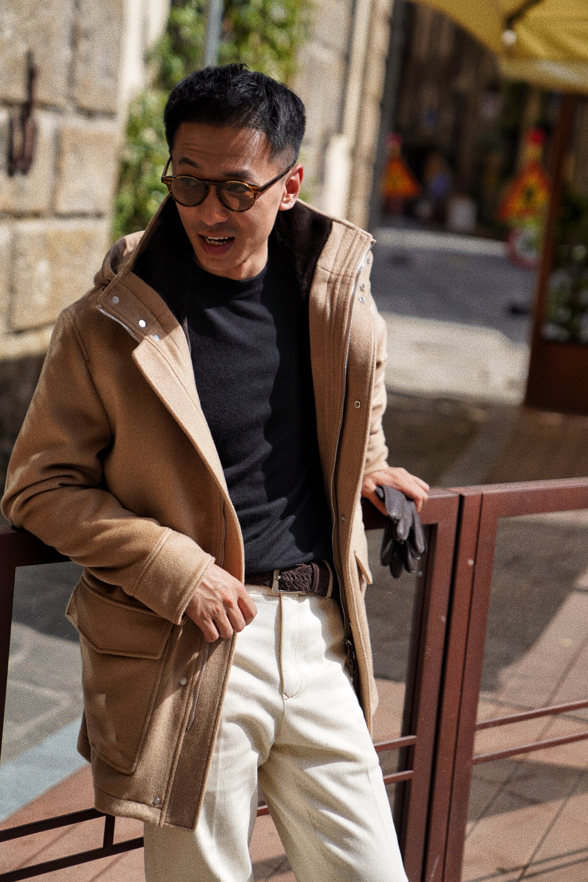 Camel Wool Cashmere Parka #155