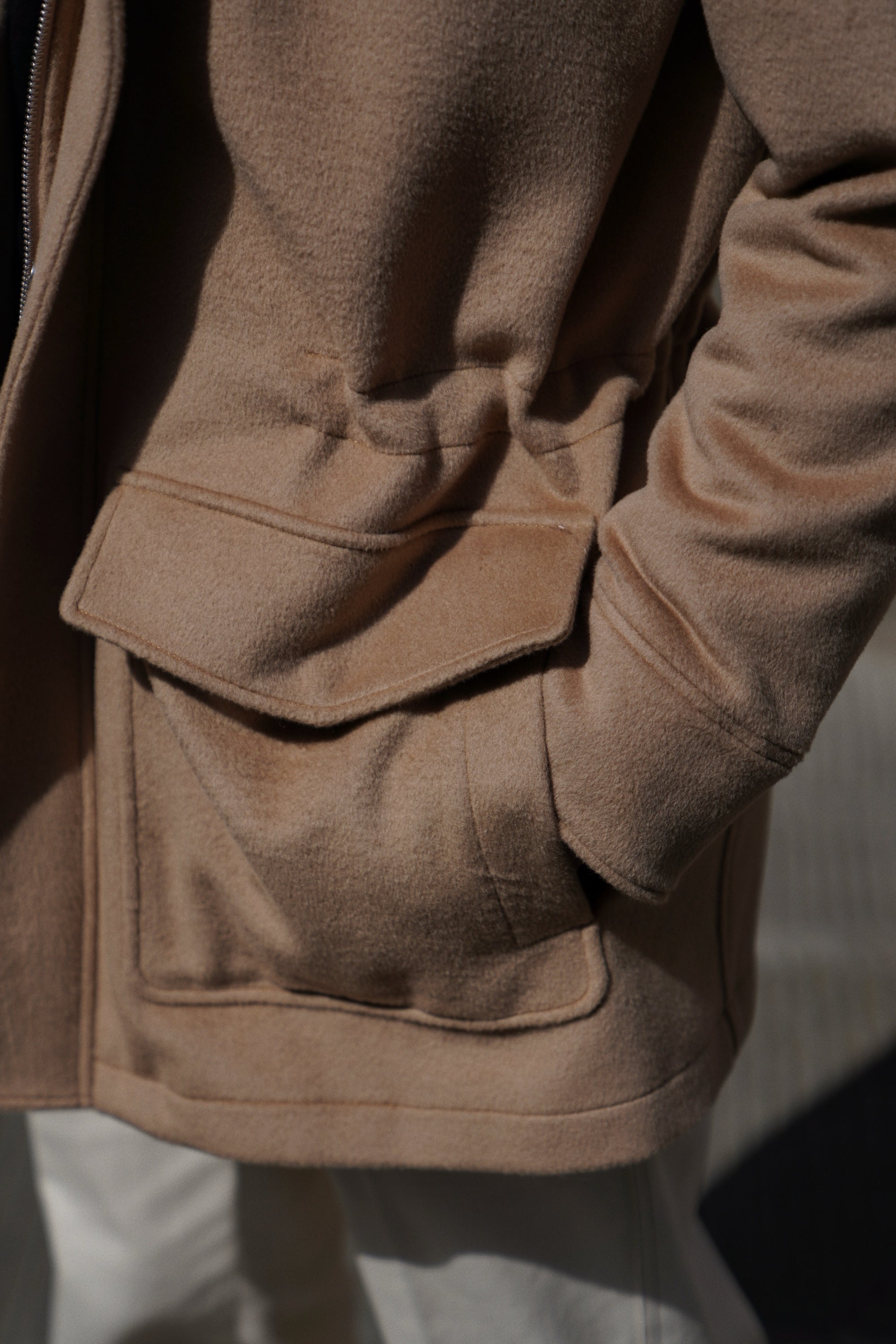 Camel Wool Cashmere Parka #155