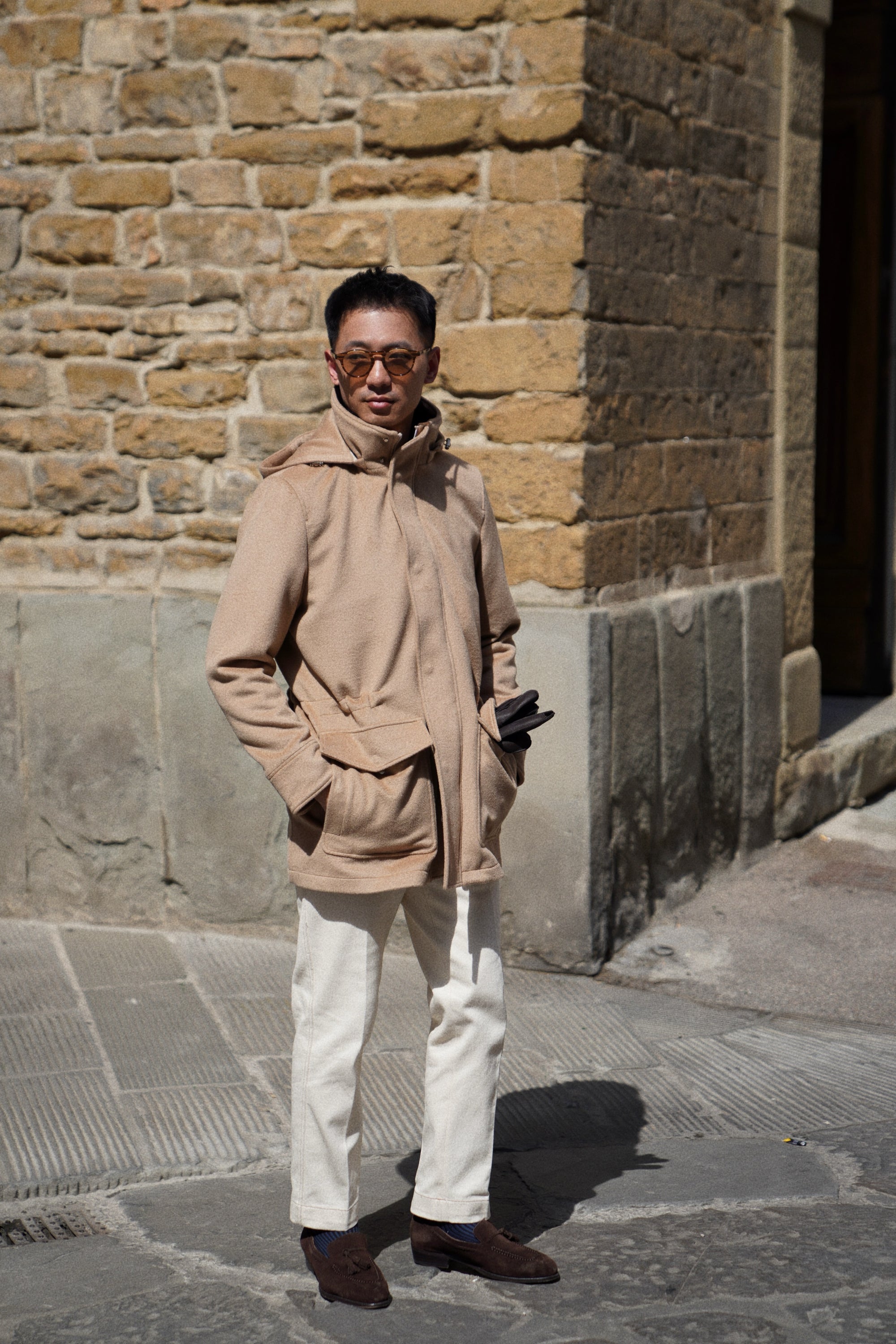 Camel Wool Cashmere Parka #155
