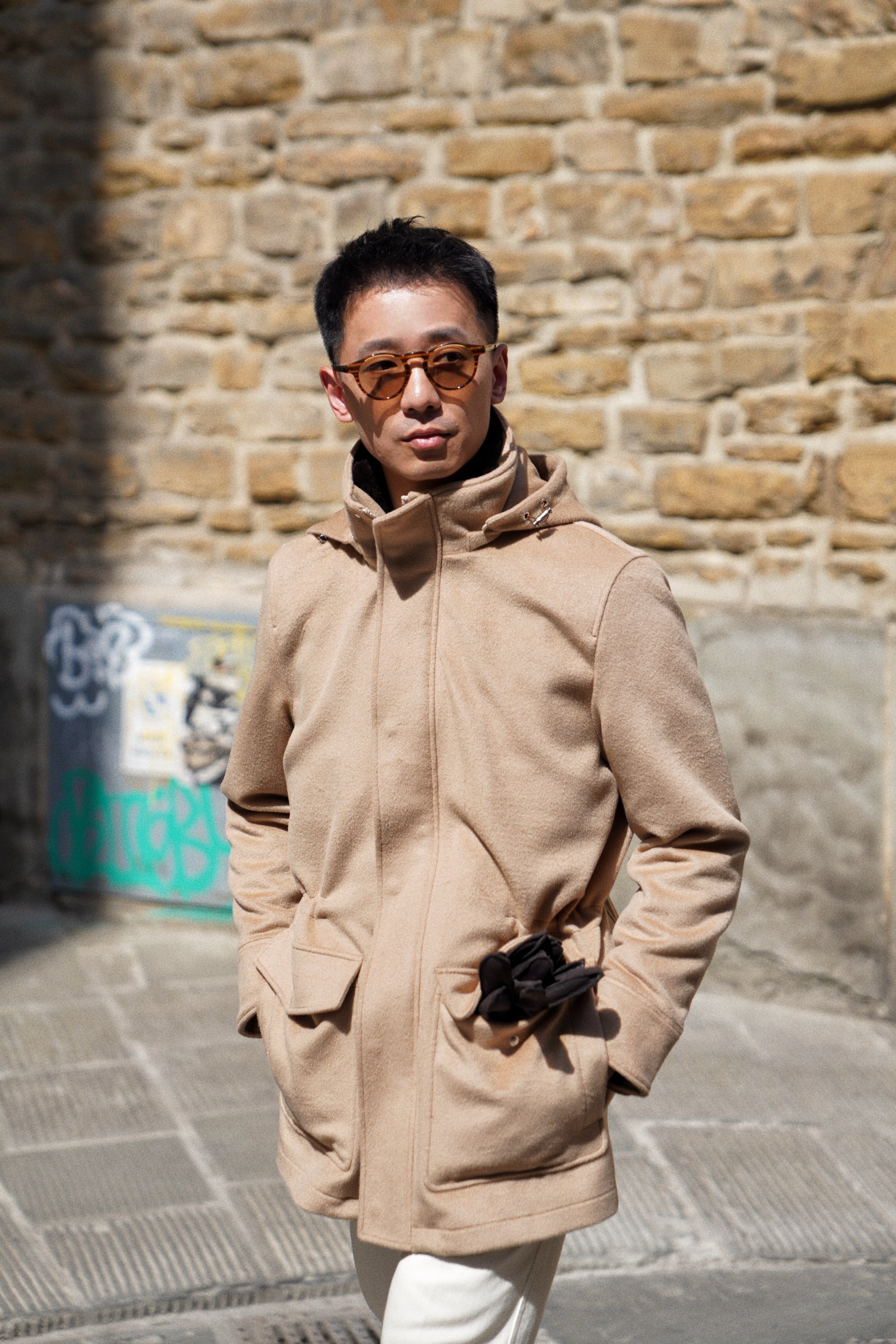 Camel Wool Cashmere Parka #155