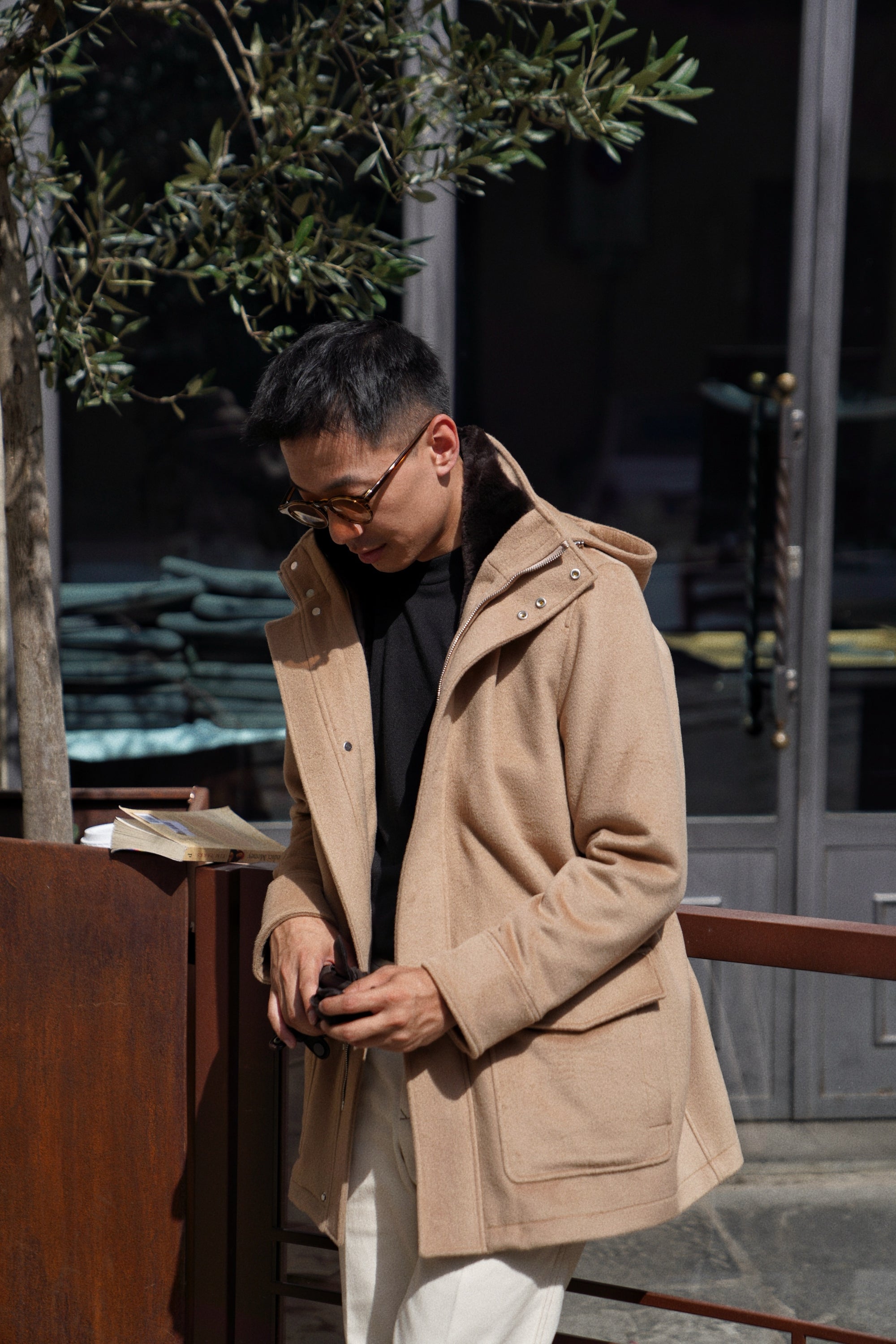 Camel Wool Cashmere Parka #155