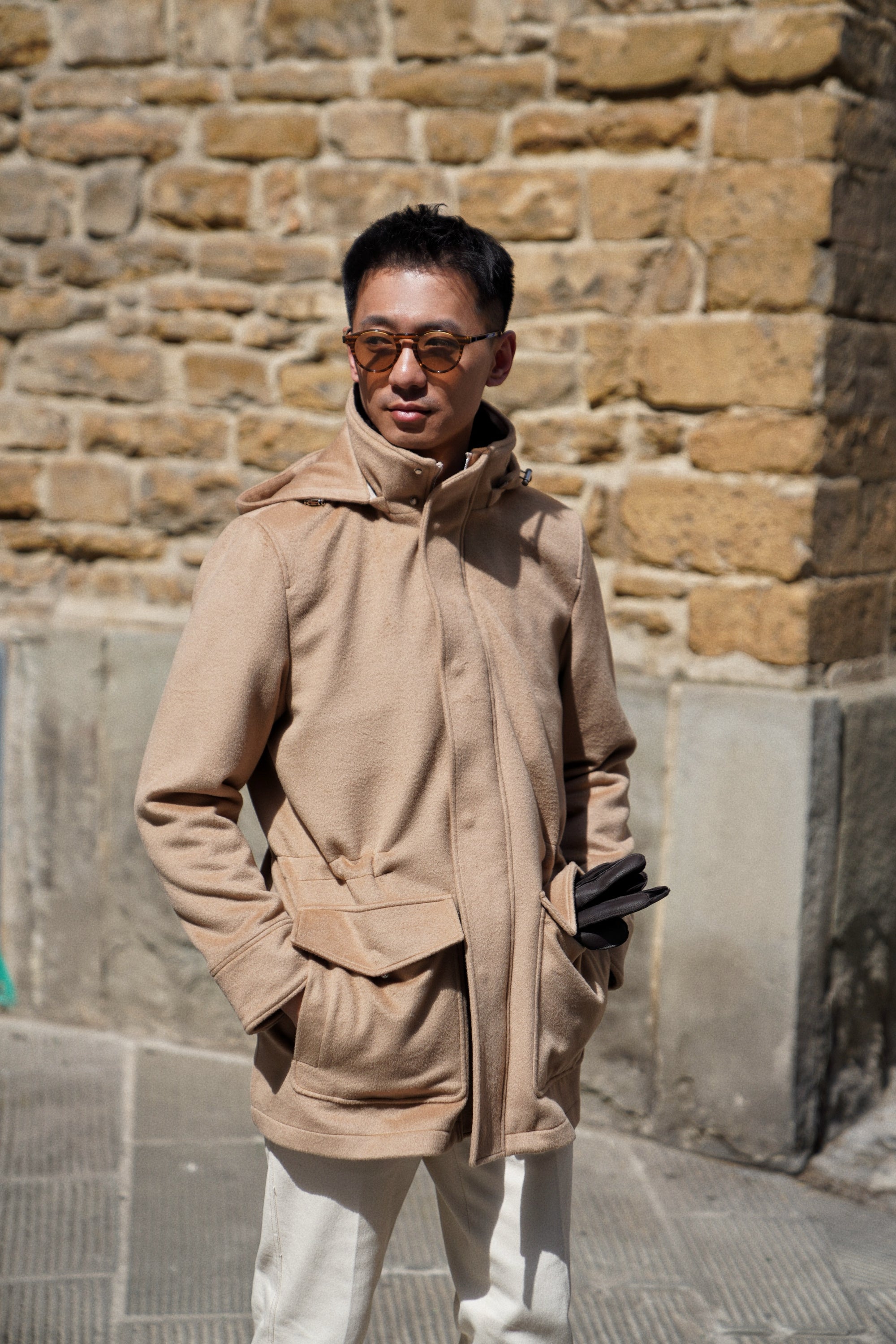 Camel Wool Cashmere Parka #155