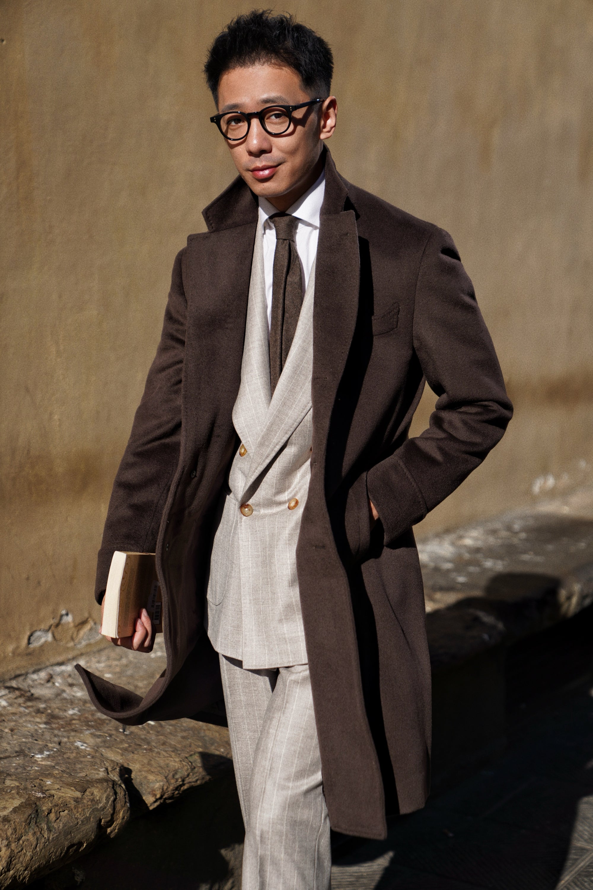 Chocolate Wool Chesterfield Coat #450