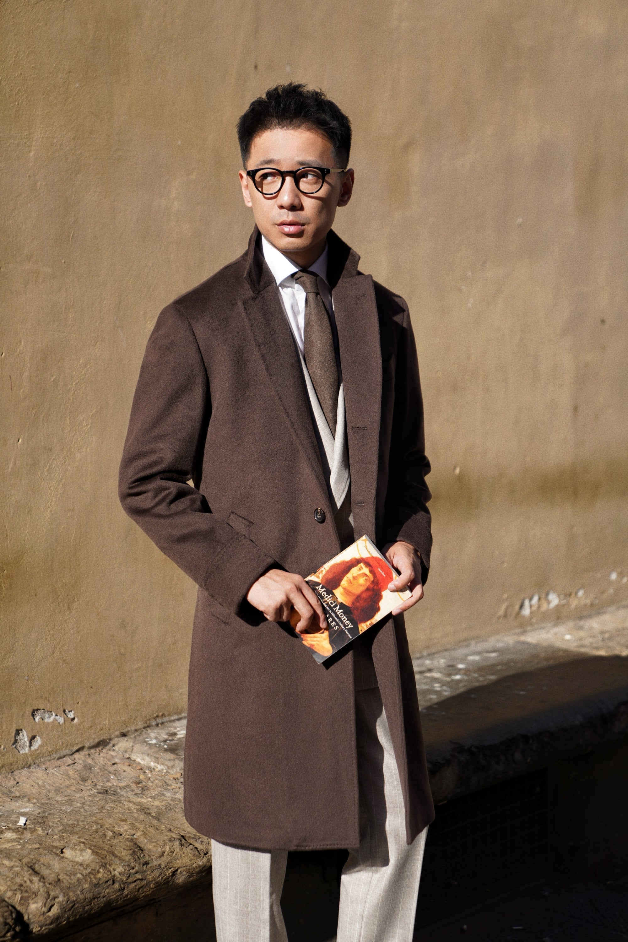 Chocolate Wool Chesterfield Coat #450