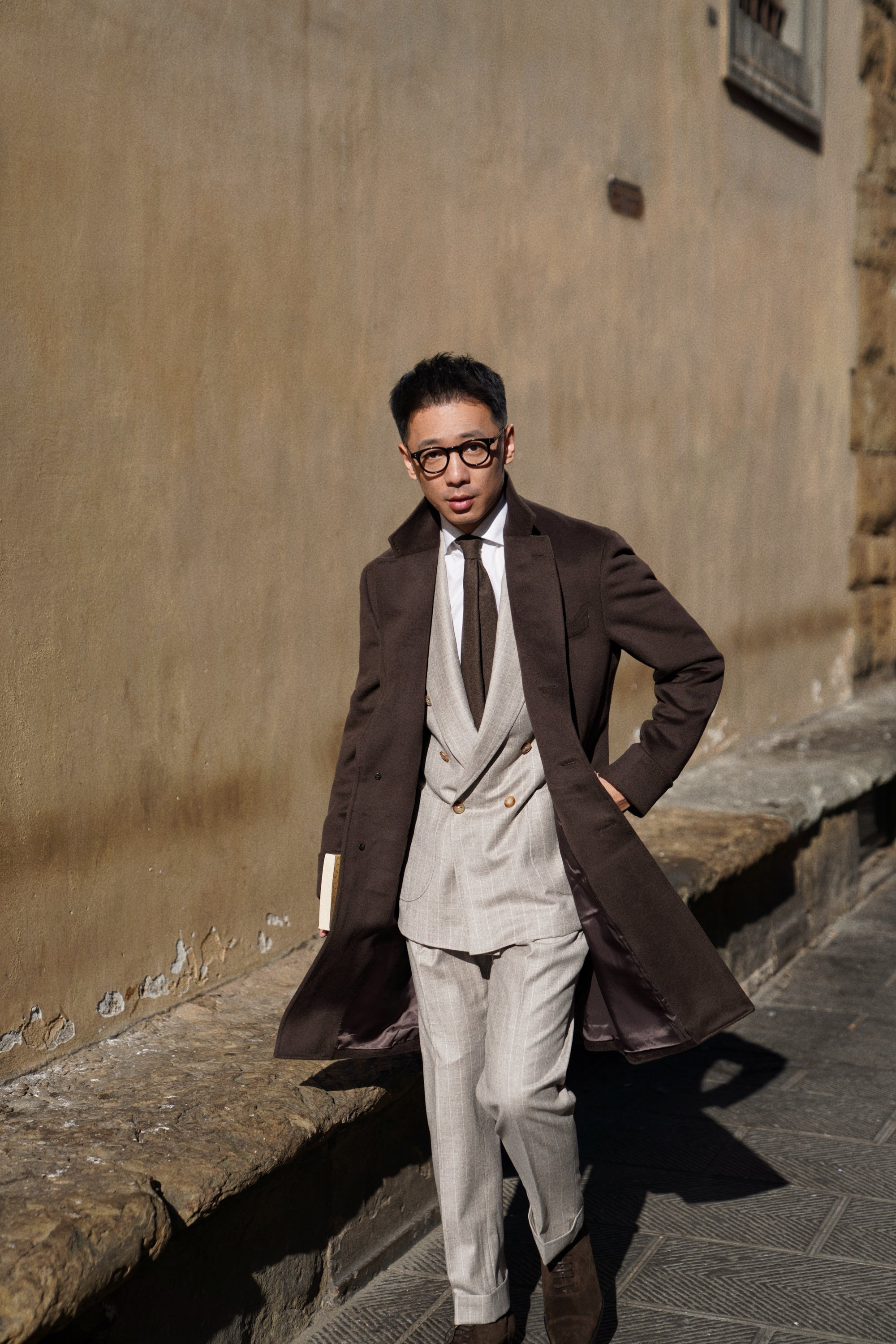 Chocolate Wool Chesterfield Coat #450