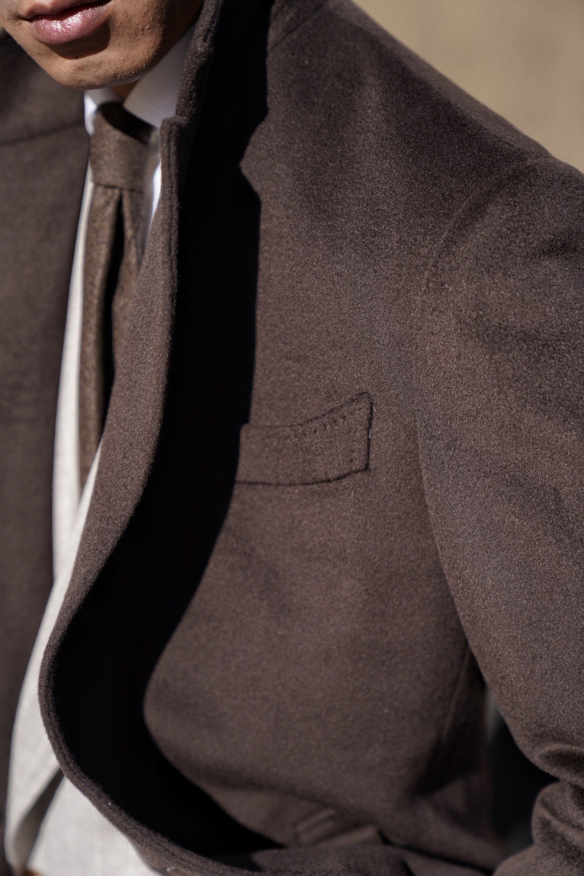Chocolate Wool Chesterfield Coat #450