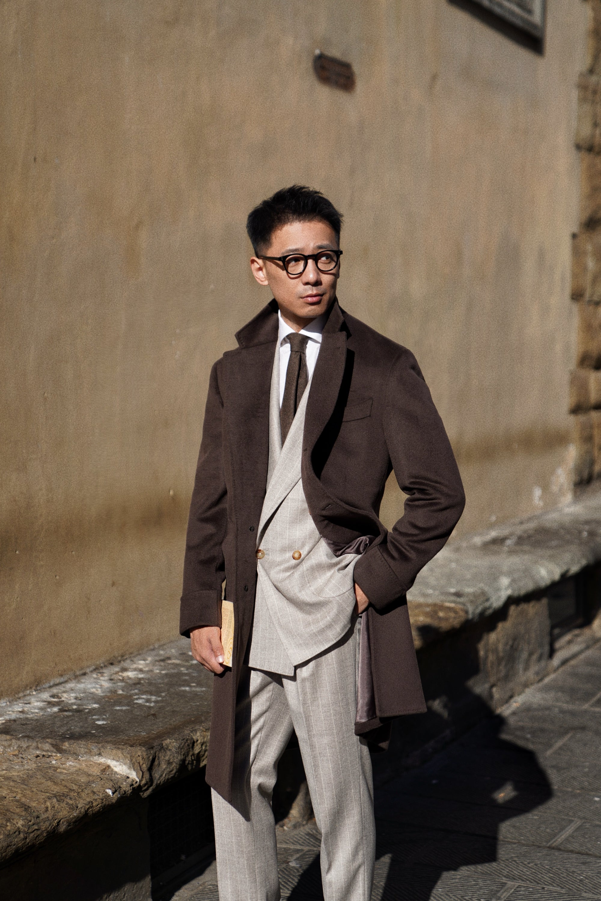 Chocolate Wool Chesterfield Coat #450