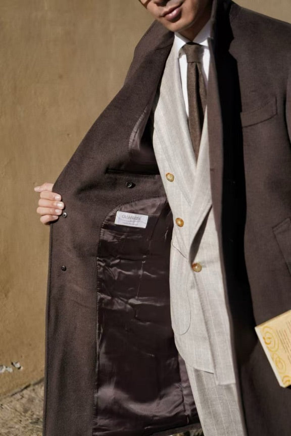 Chocolate Wool Chesterfield Coat #450