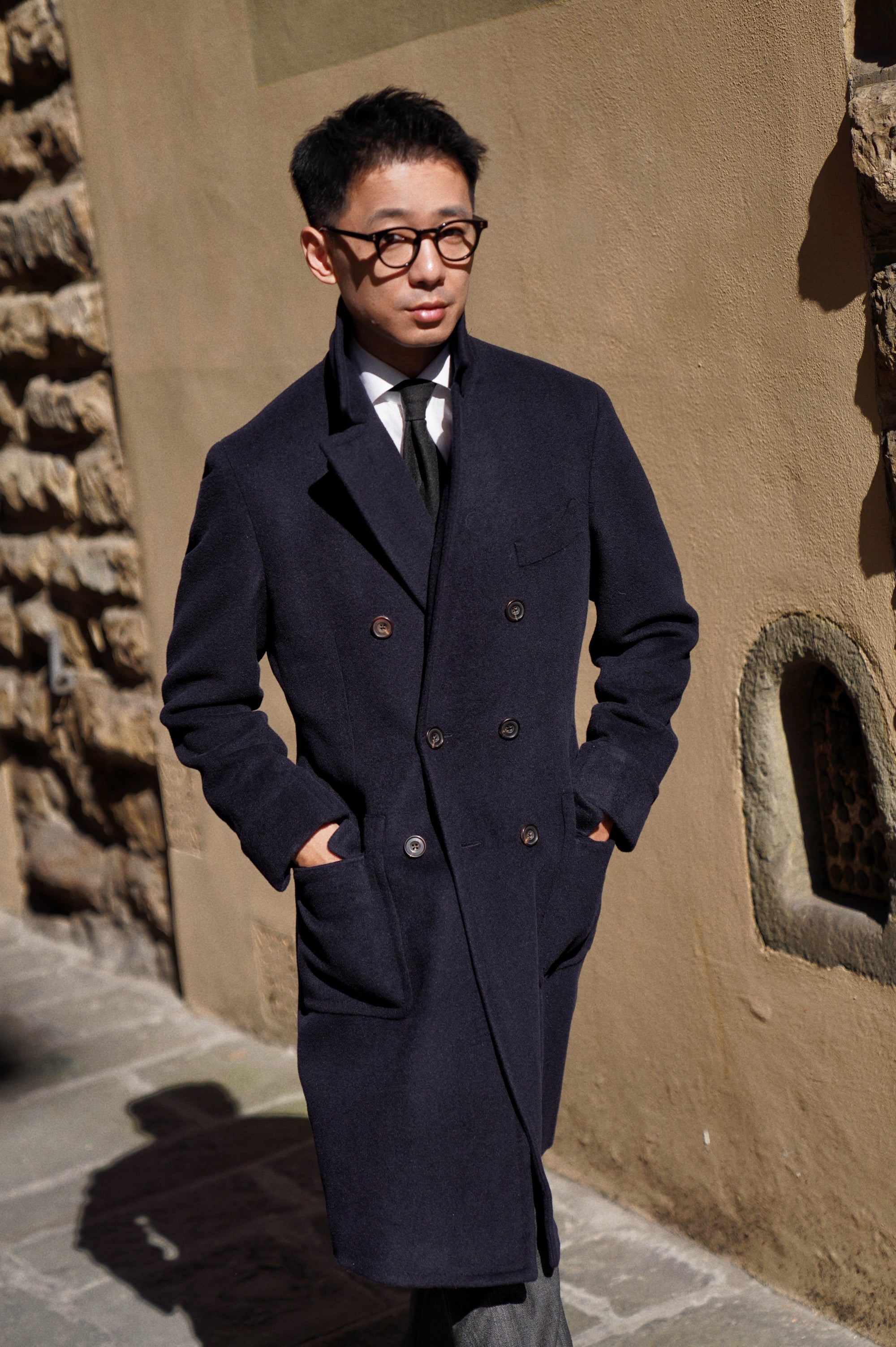 Navy Wool Ulster Coat #73