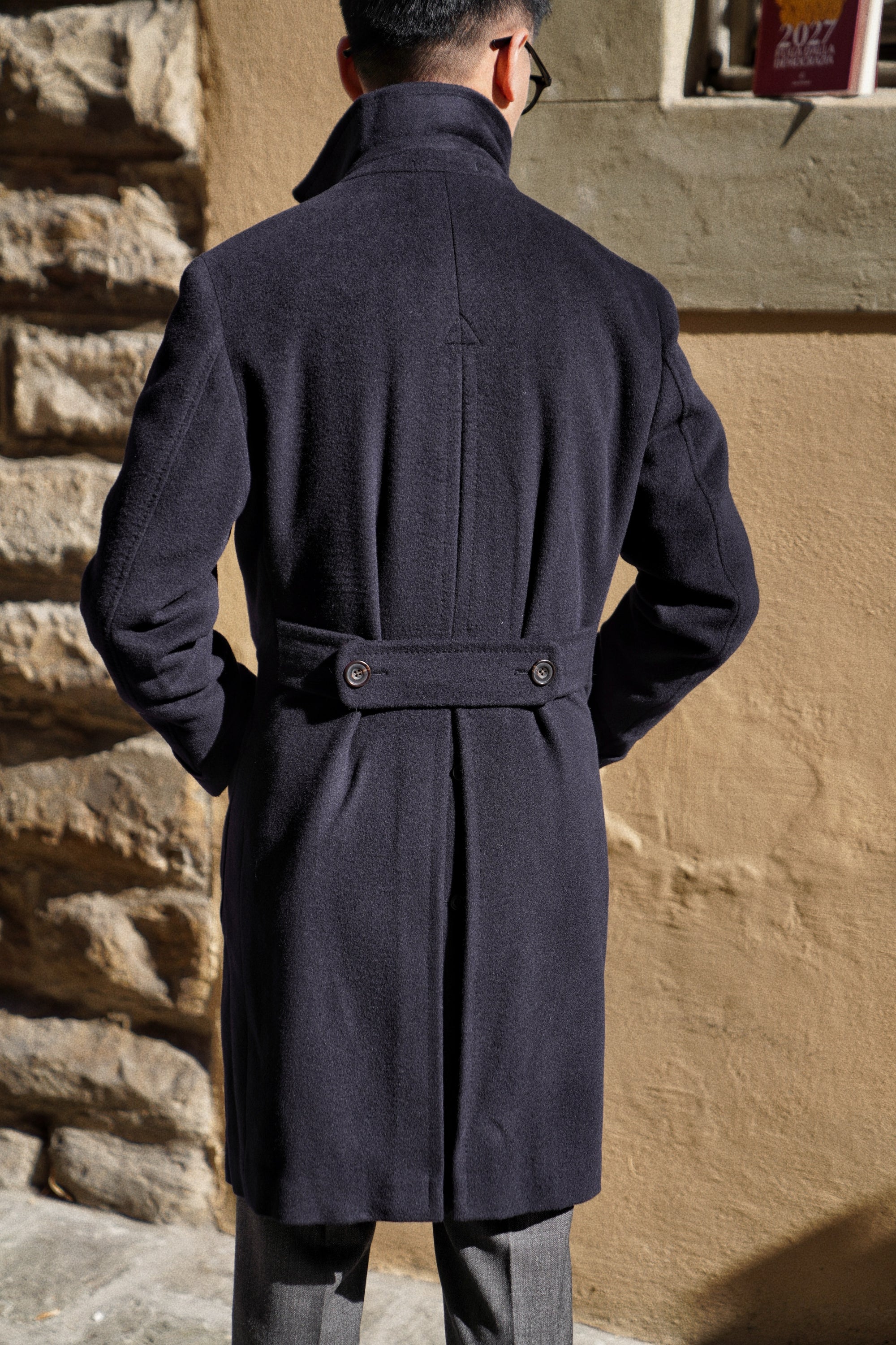 Navy Wool Ulster Coat #73