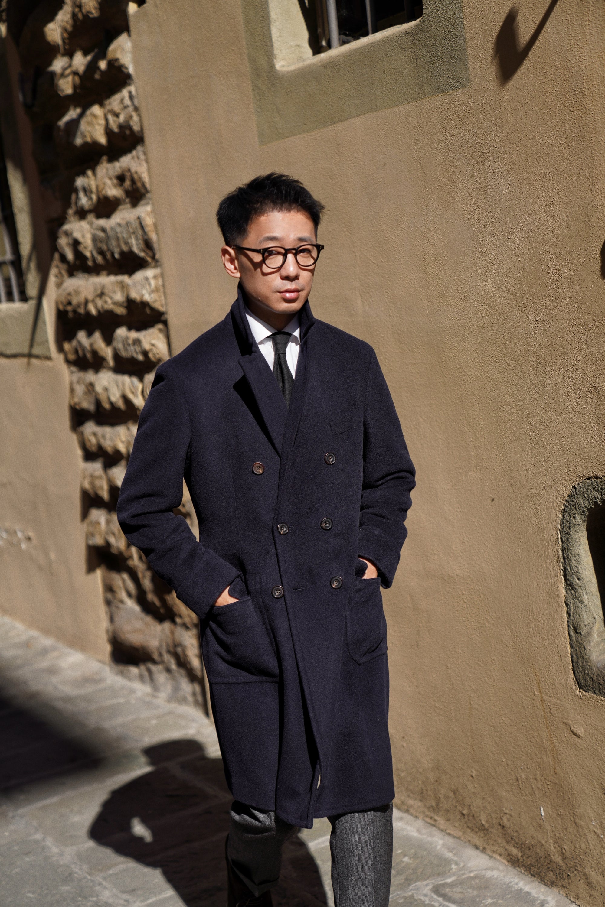 Navy Wool Ulster Coat #73
