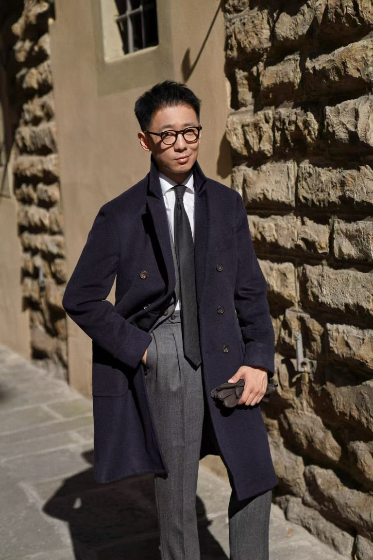 Navy Wool Ulster Coat #73