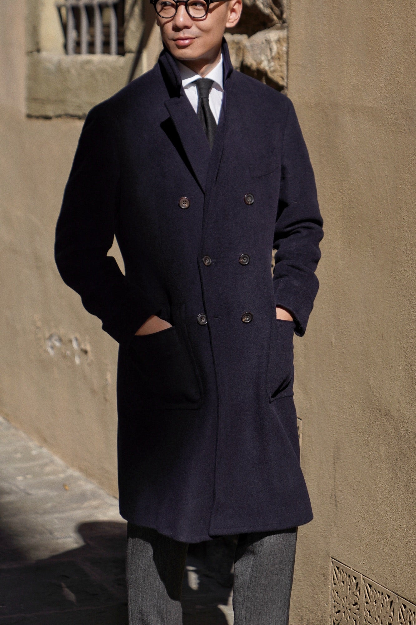 Navy Wool Ulster Coat #73
