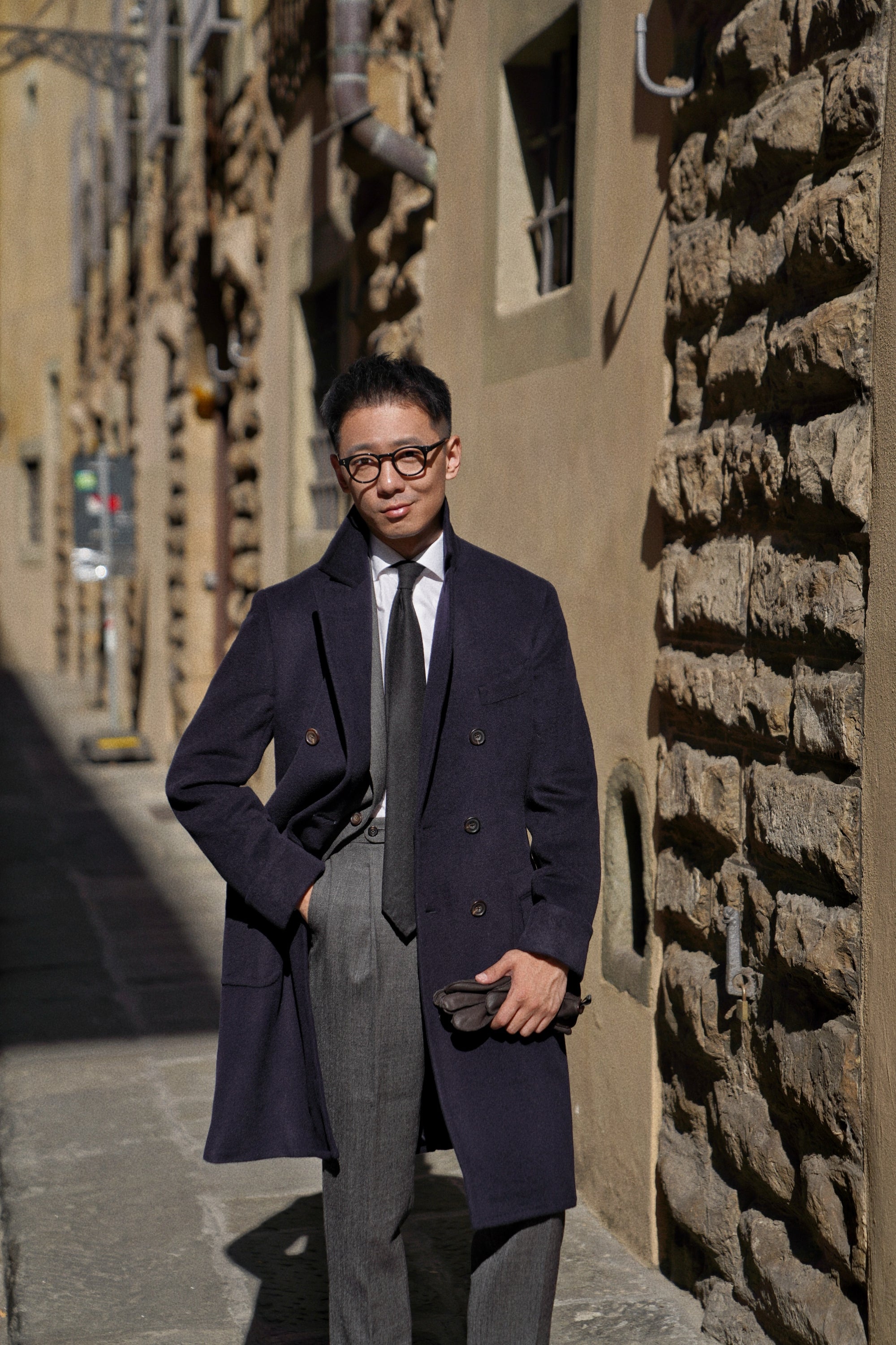 Navy Wool Ulster Coat #73