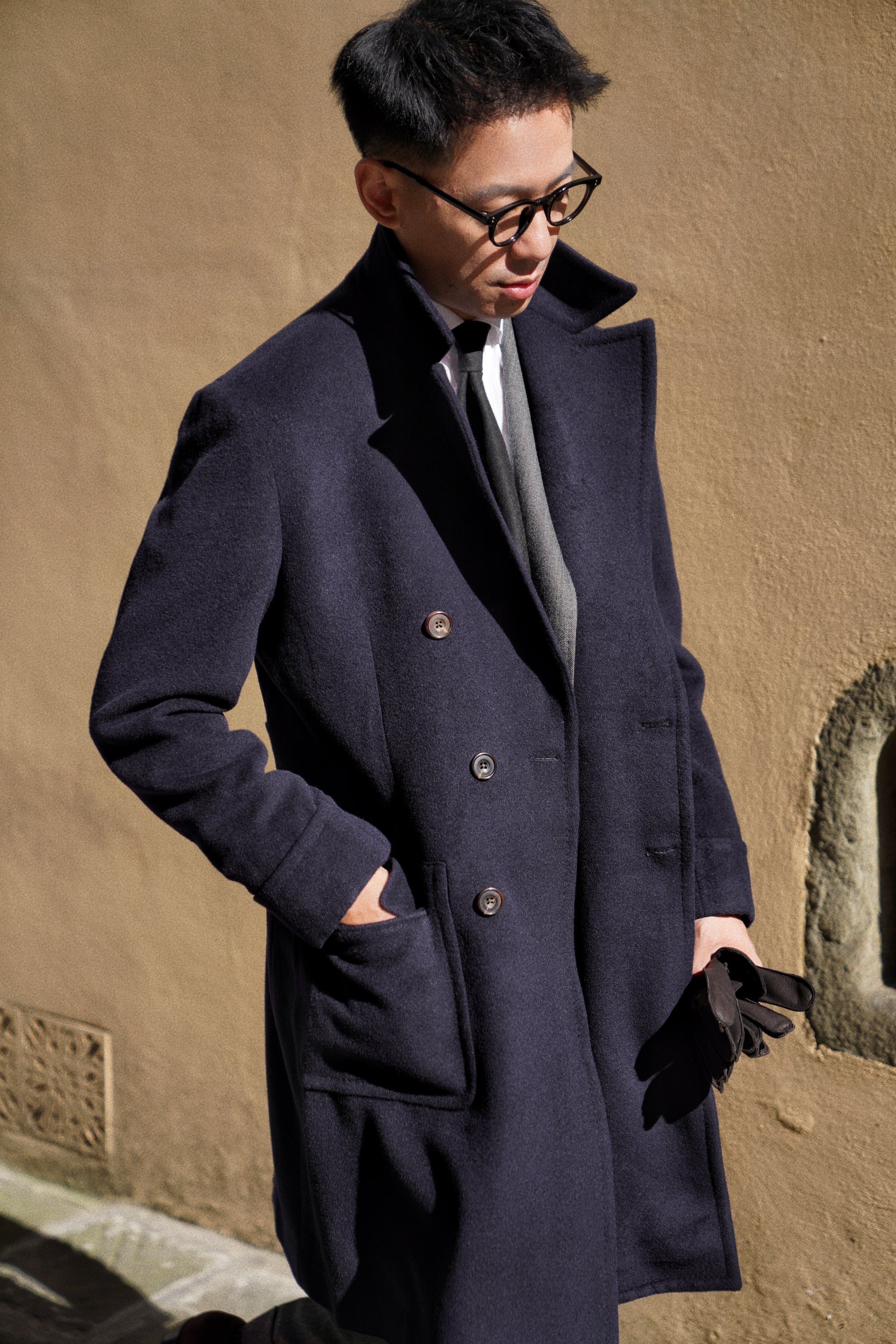 Navy Wool Ulster Coat #73