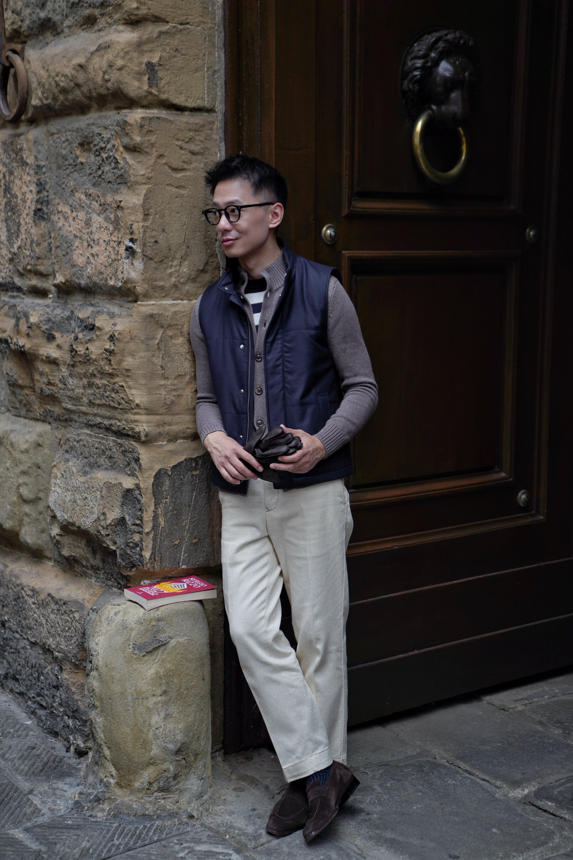Taupe Knitted A1 Jacket