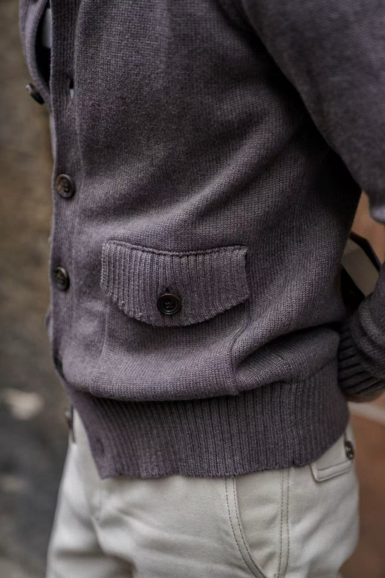 Taupe Knitted A1 Jacket