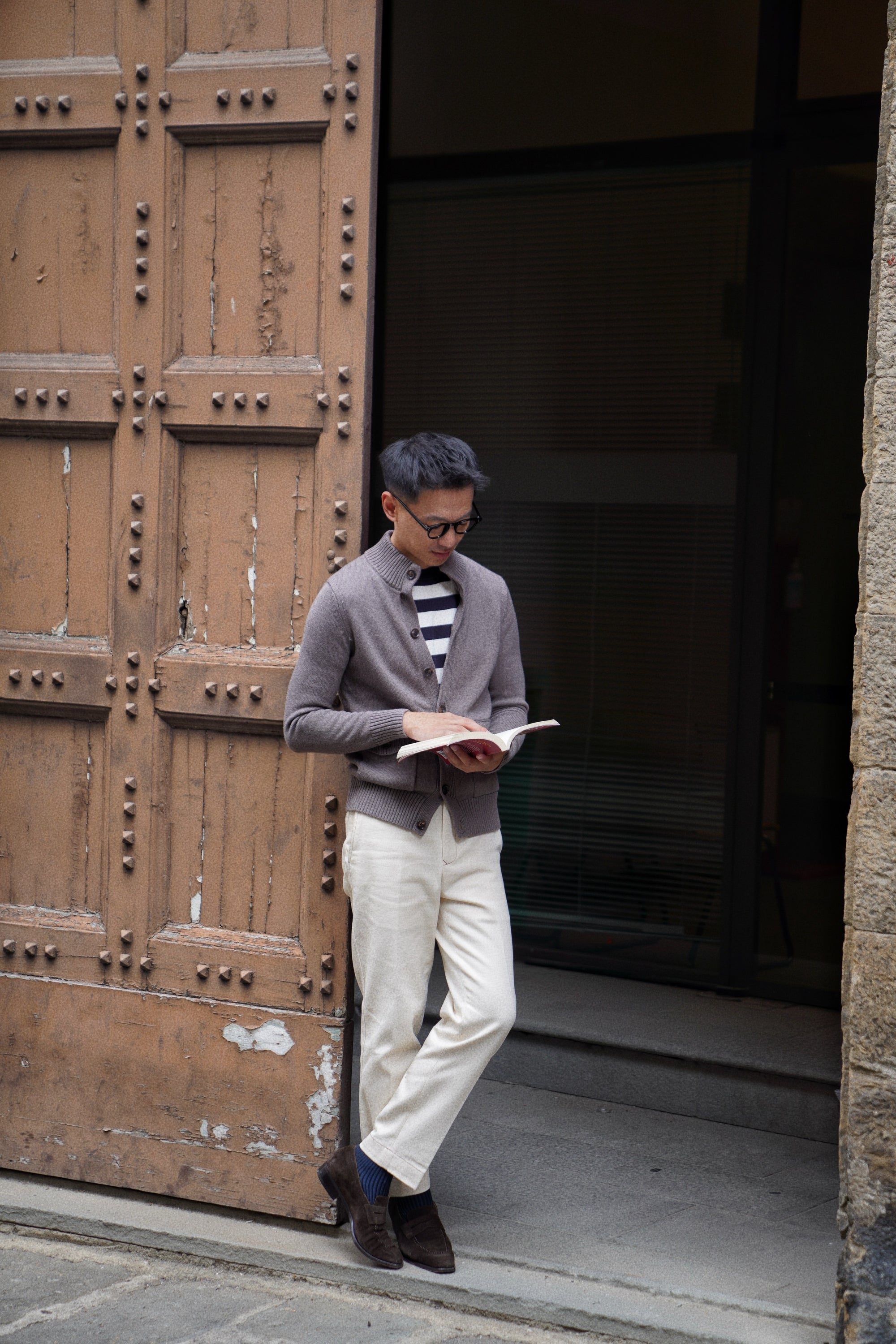 Taupe Knitted A1 Jacket