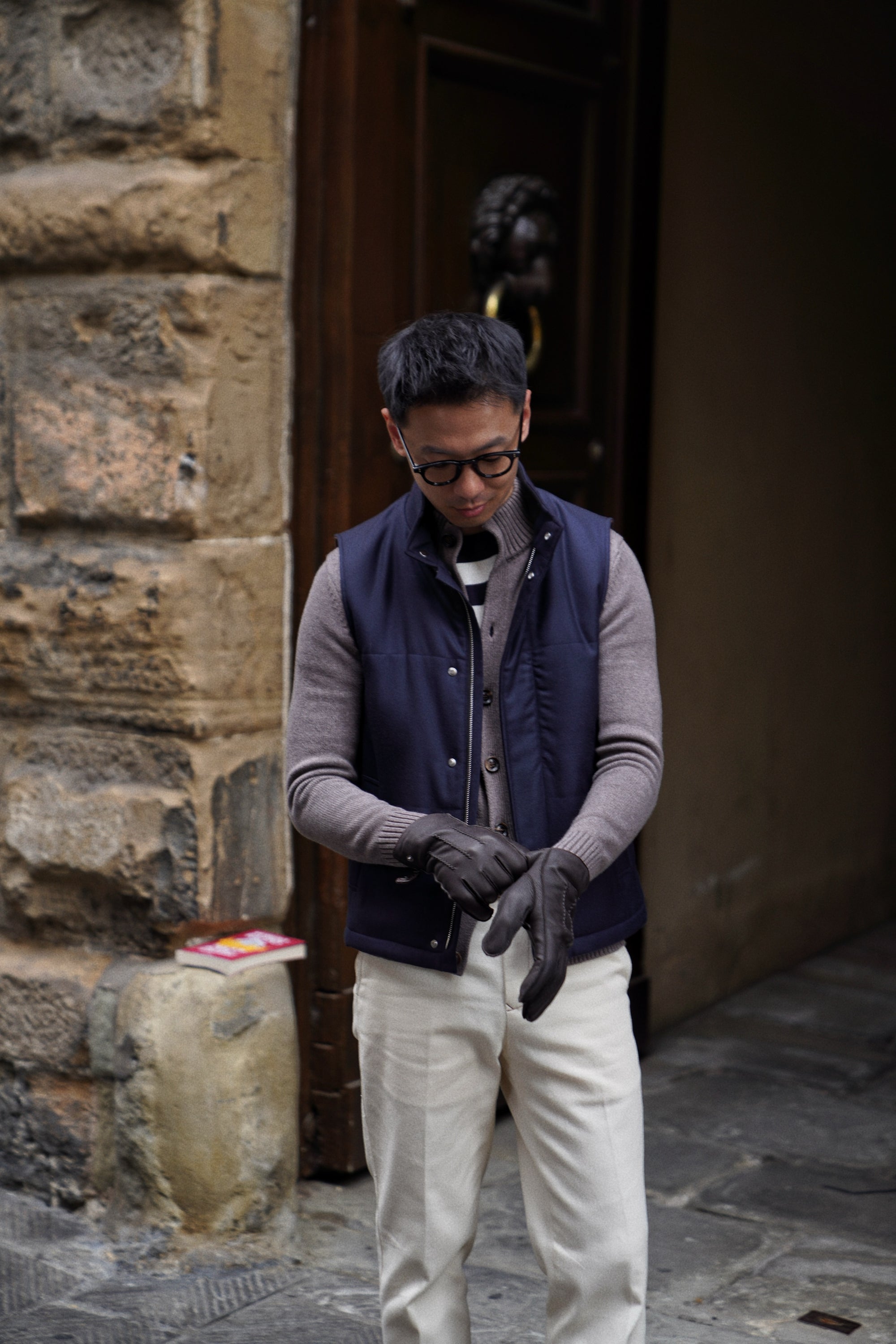 Taupe Knitted A1 Jacket