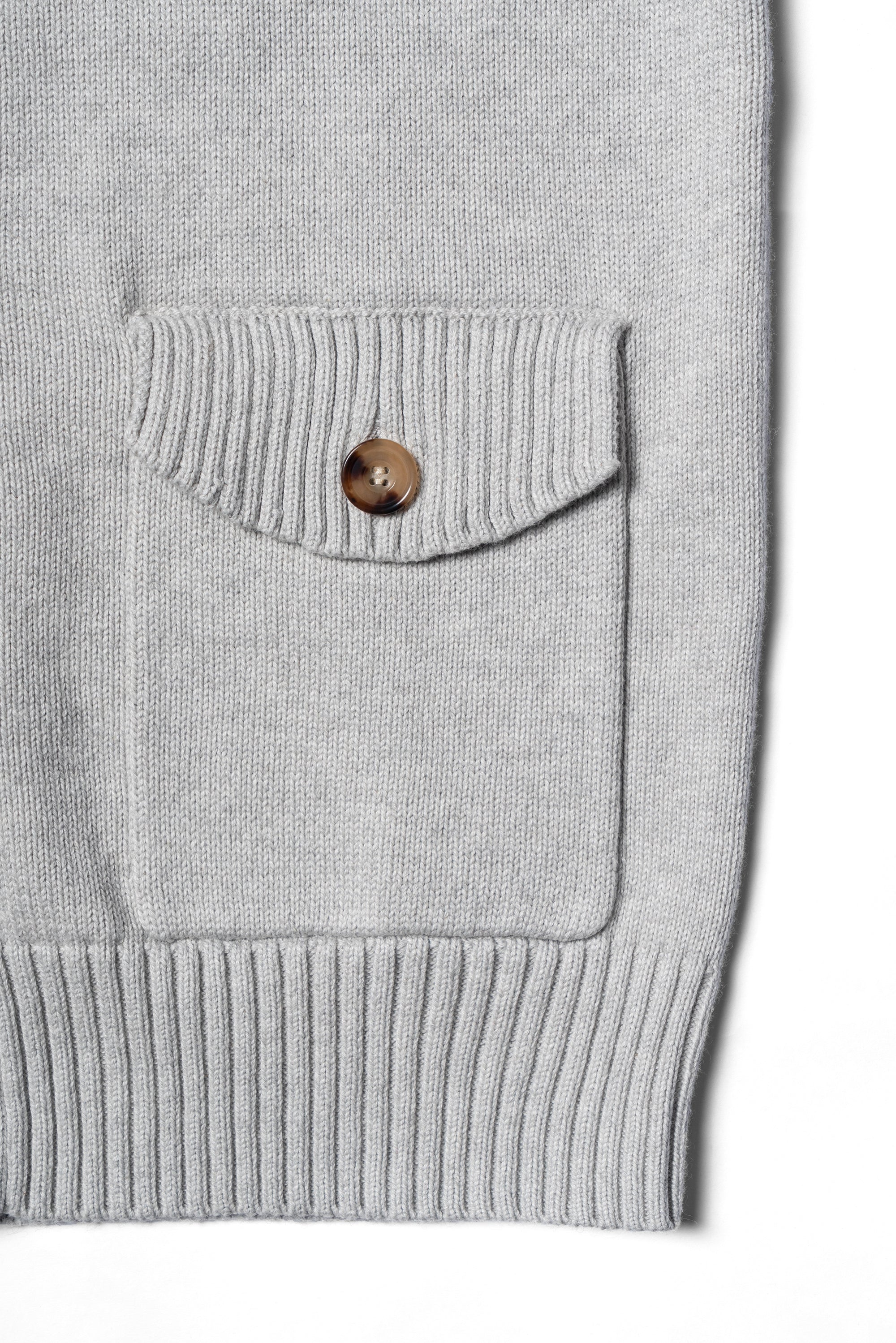 Chalk White Knitted A1 Jacket