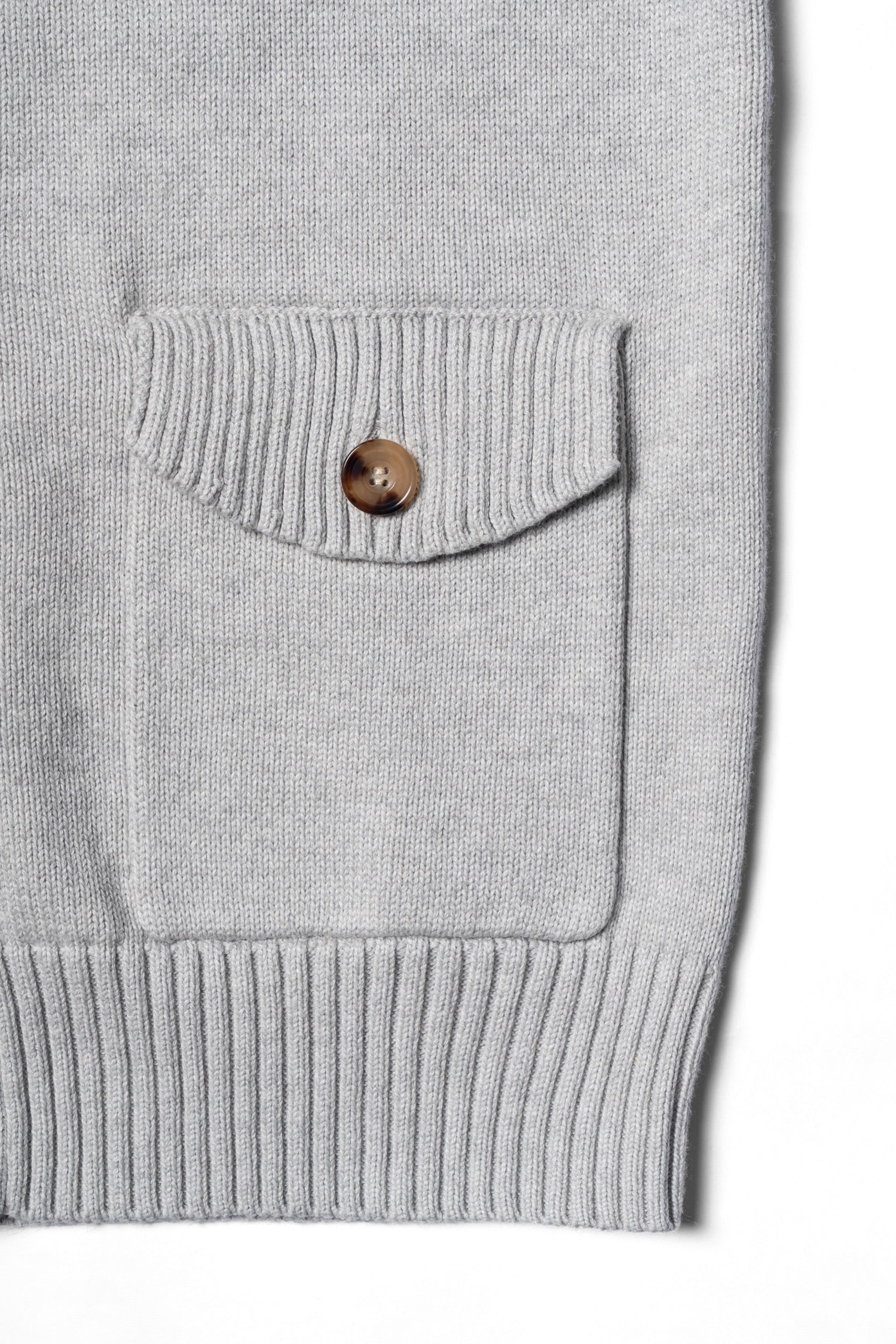 Chalk Knitted Cotton Wool A1 Jacket