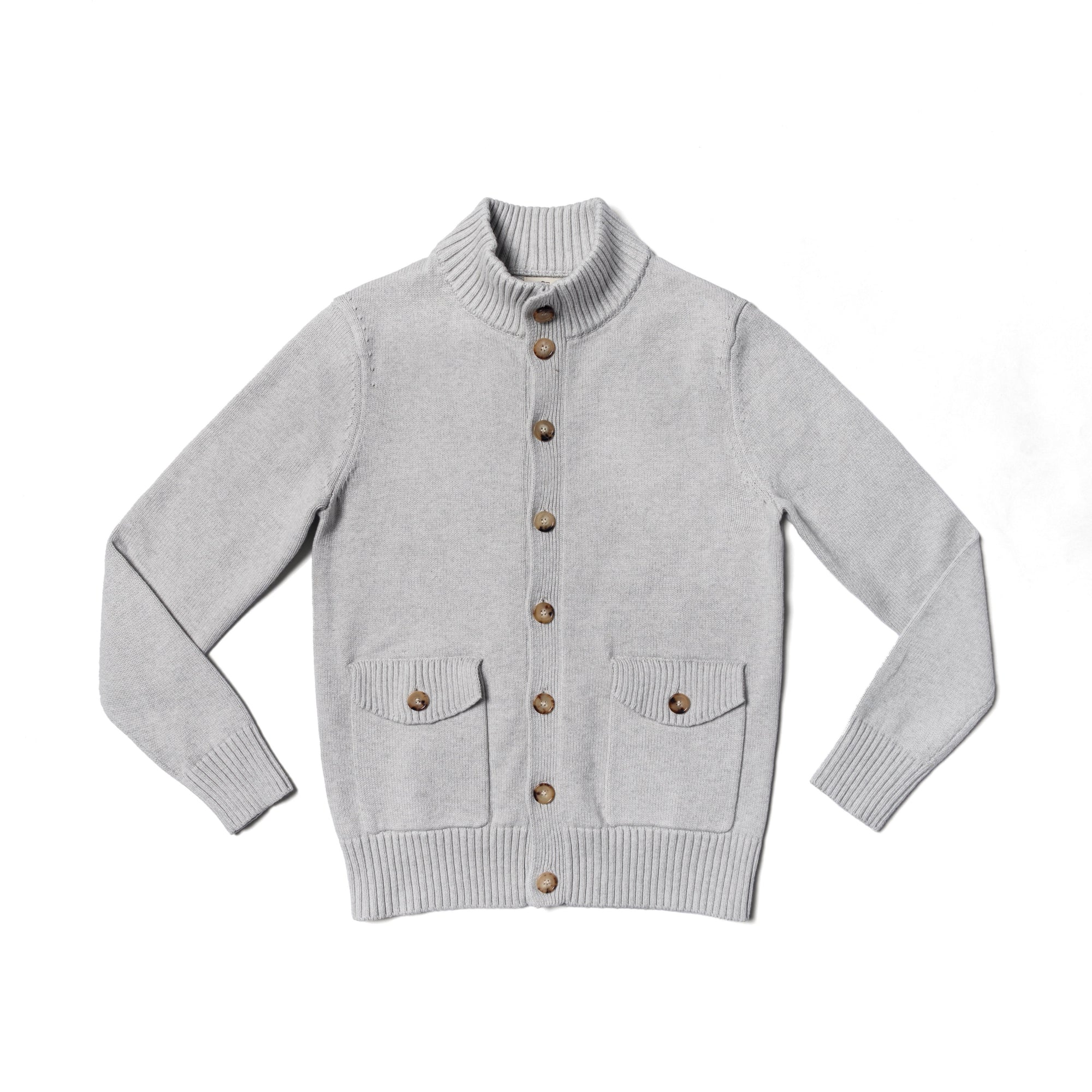Chalk Knitted Cotton Wool A1 Jacket